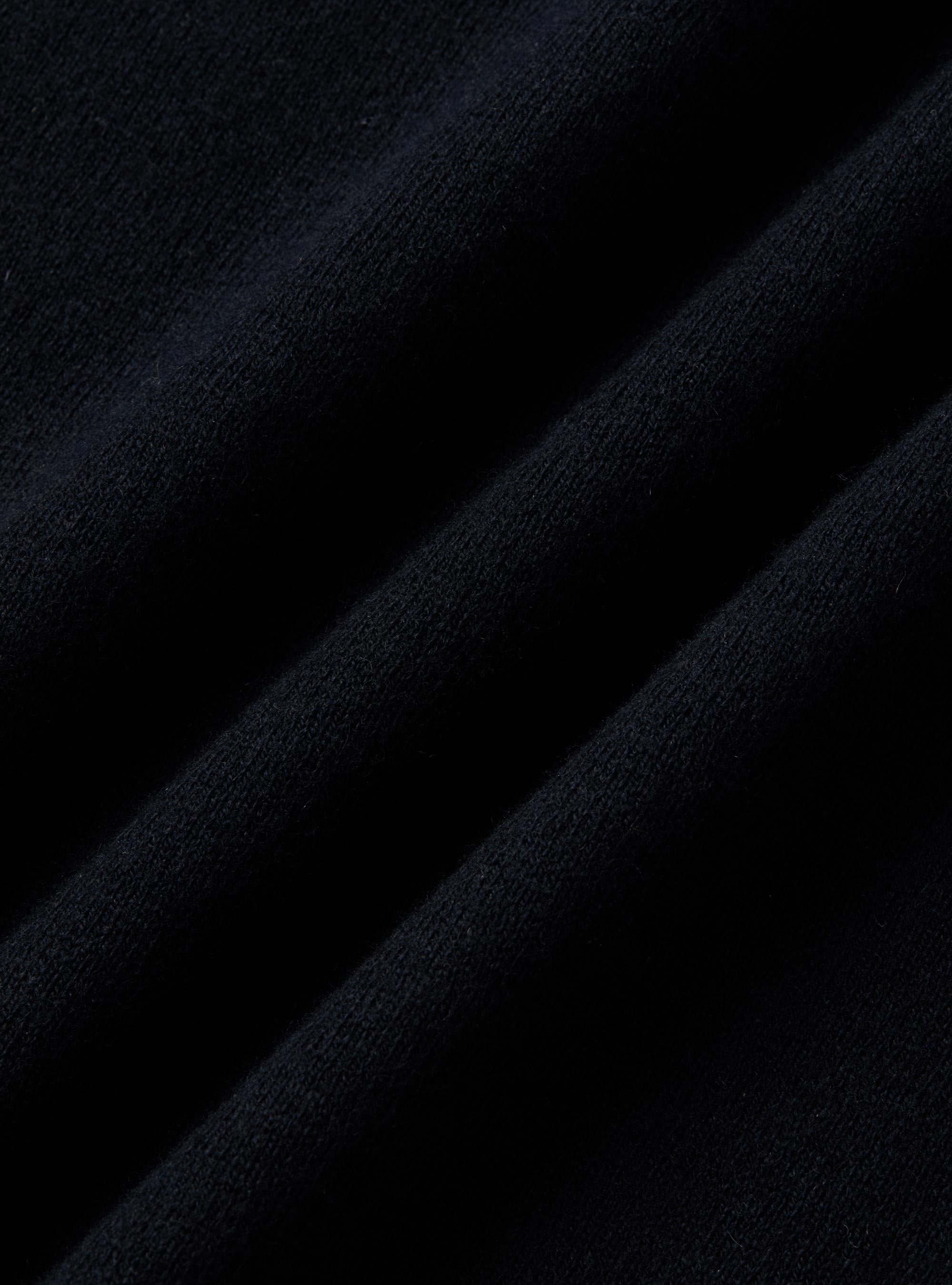 Polo in maglia di cotone e cashmere, BLU NAVY