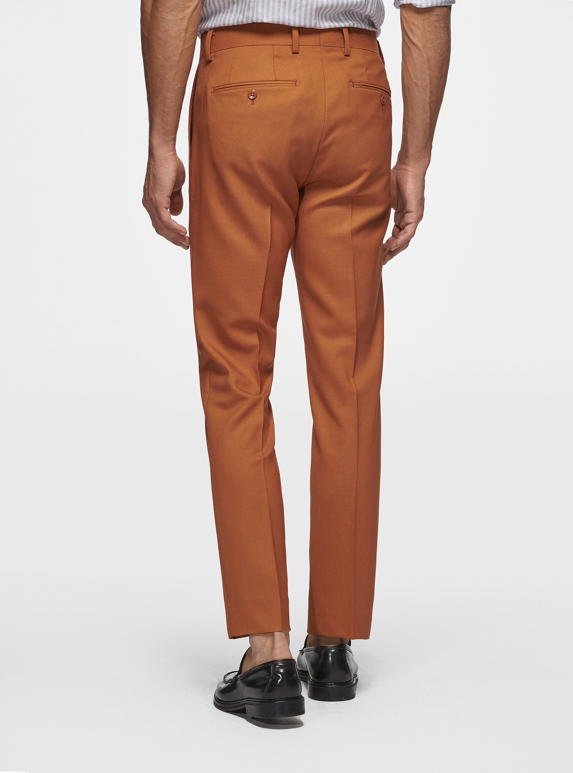 Pantaloni in pura lana Vitale Barberis Canonico, 0522C CARAMELLO
