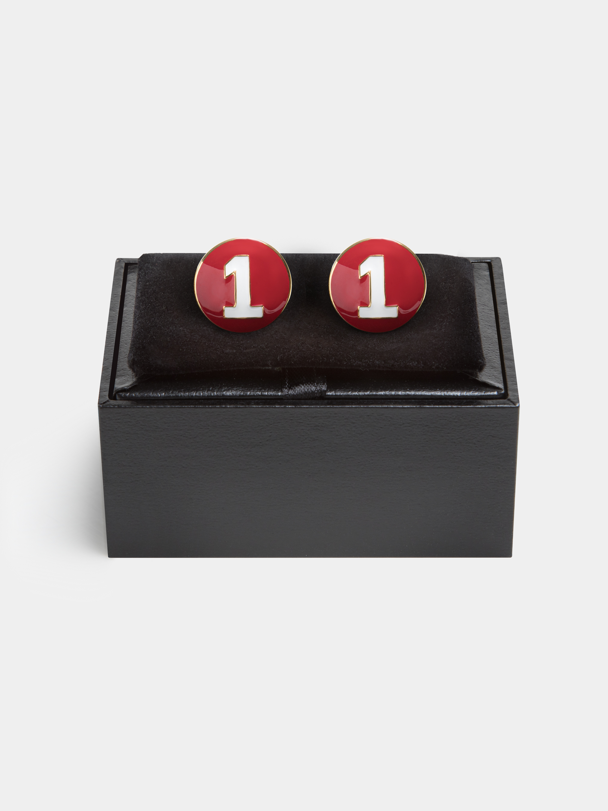 Cufflinks with 1, RED