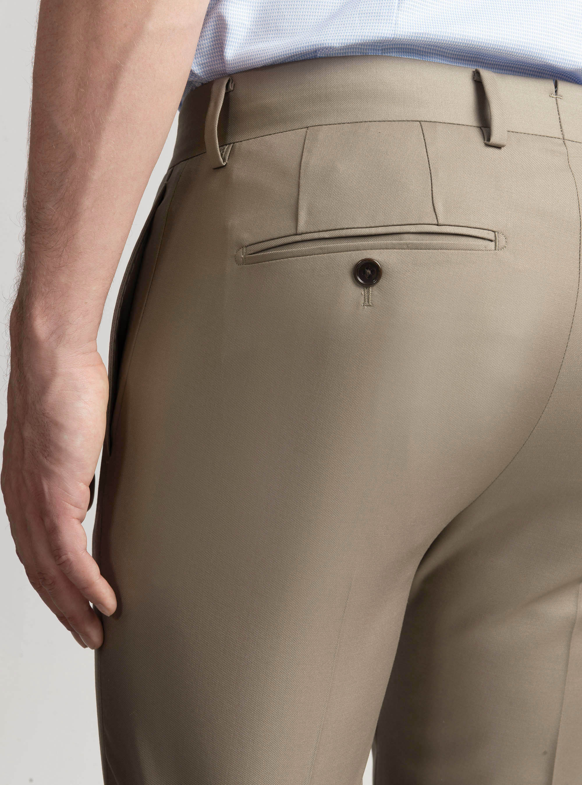 Pantalones de traje de pura lana Vitale Barberis Canonico, BARRO