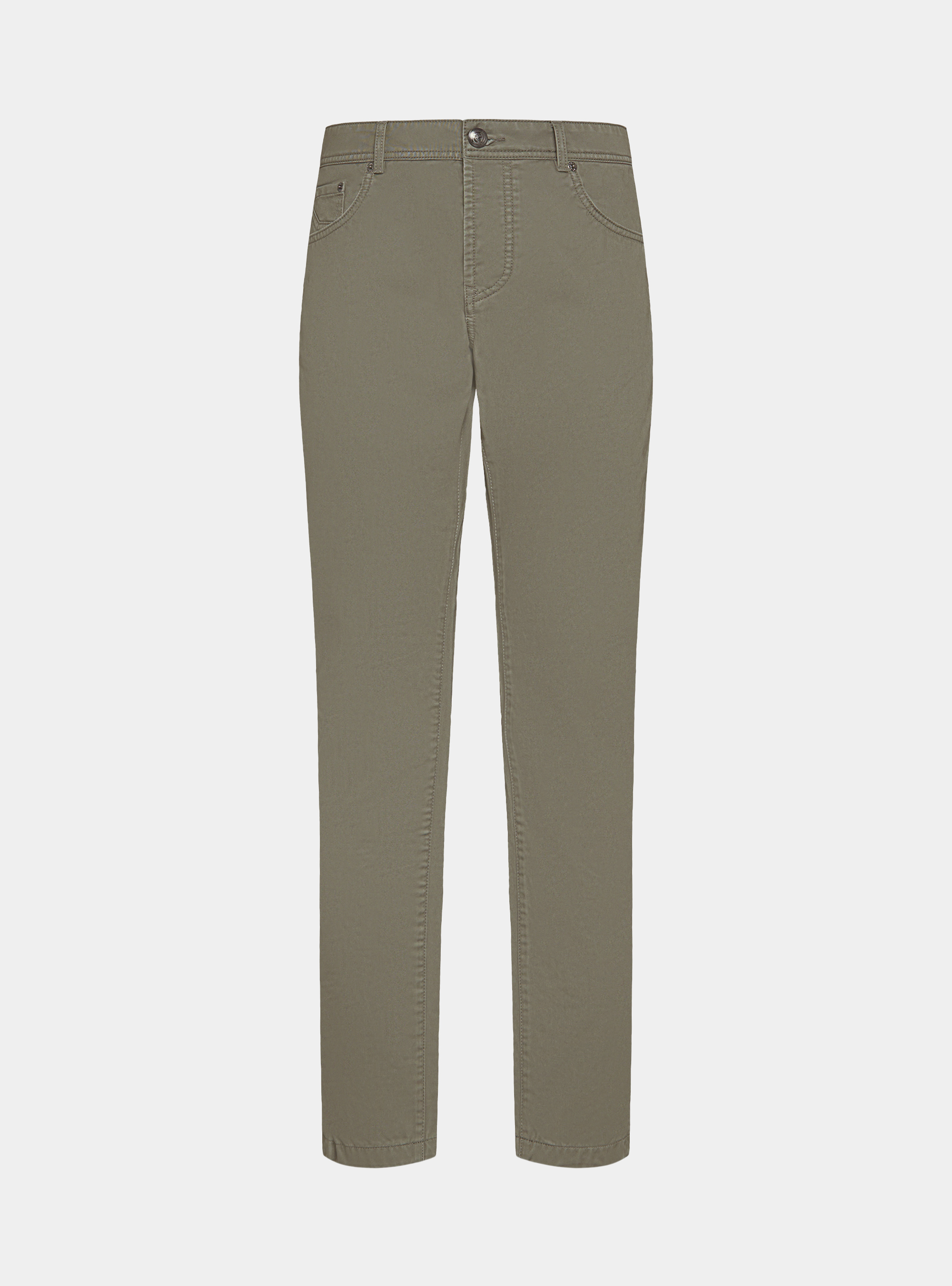 Pantaloni 5 tasche in twill di cotone, SALVIA 0602C