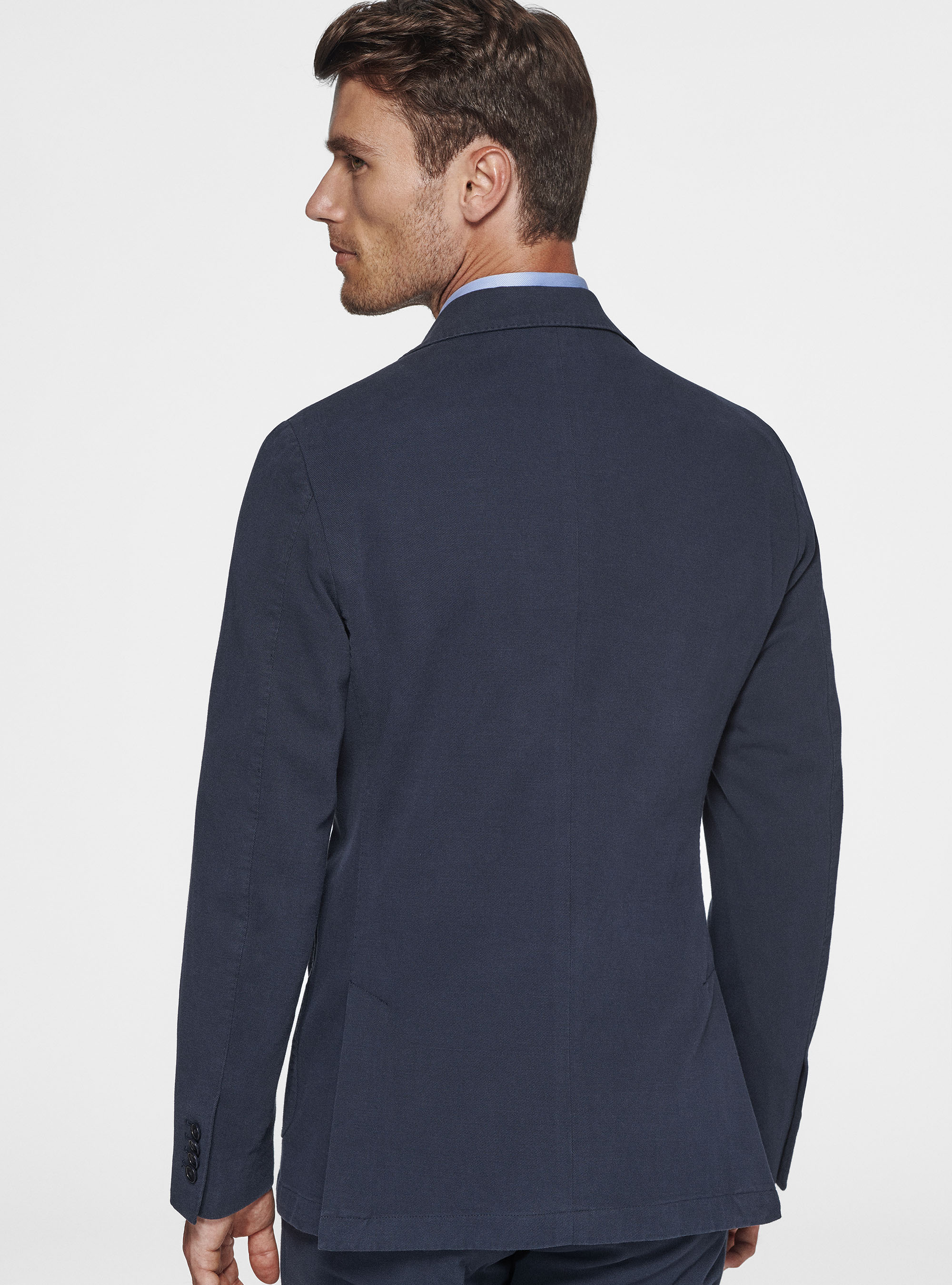 Giacca in cotone cashmere, BLU NAVY