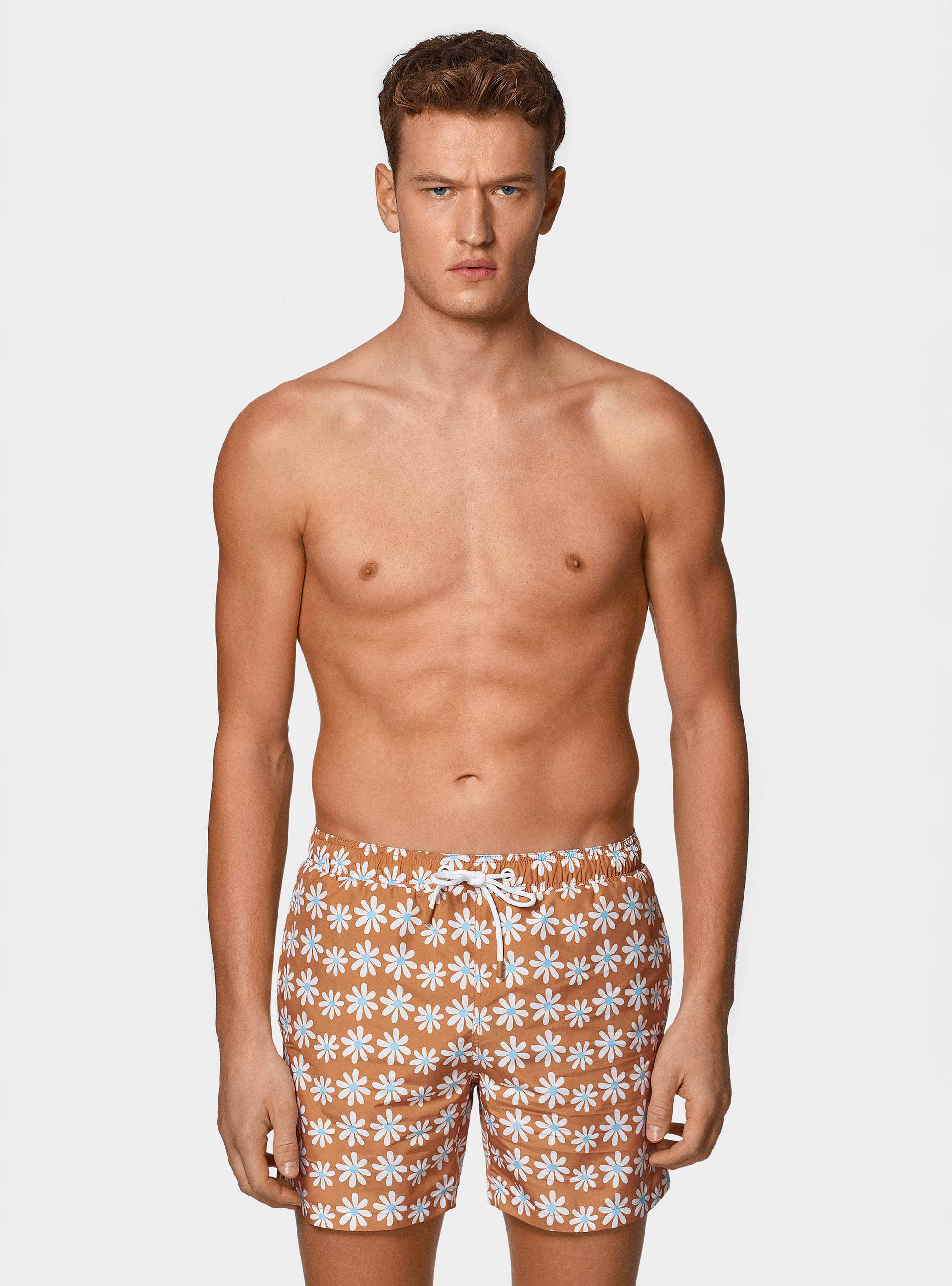 Maillot de bain imprim&eacute; marguerite, SENAPE 0715C