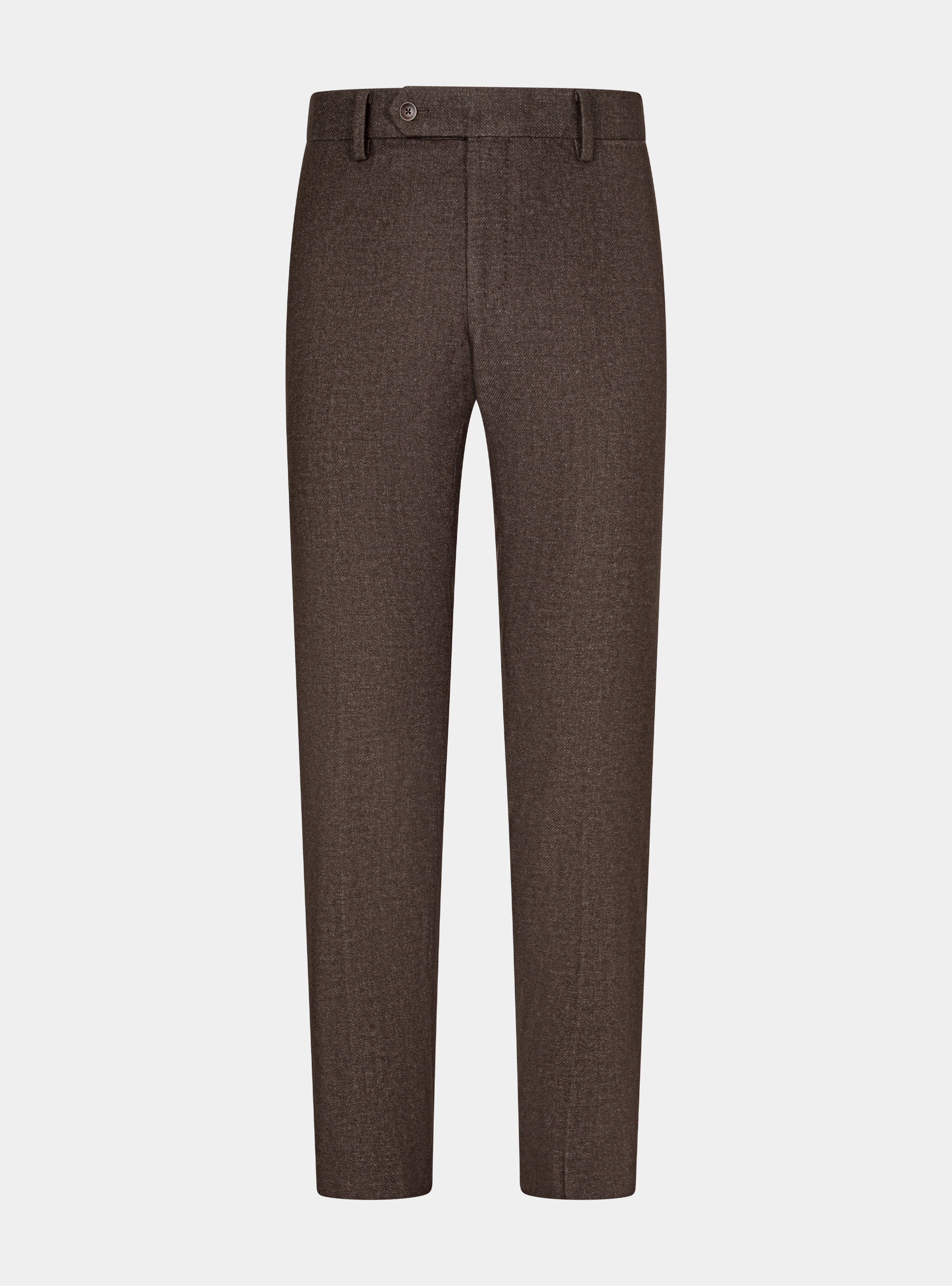 Pantaloni in flanella di lana Duemilagori, MARRONE