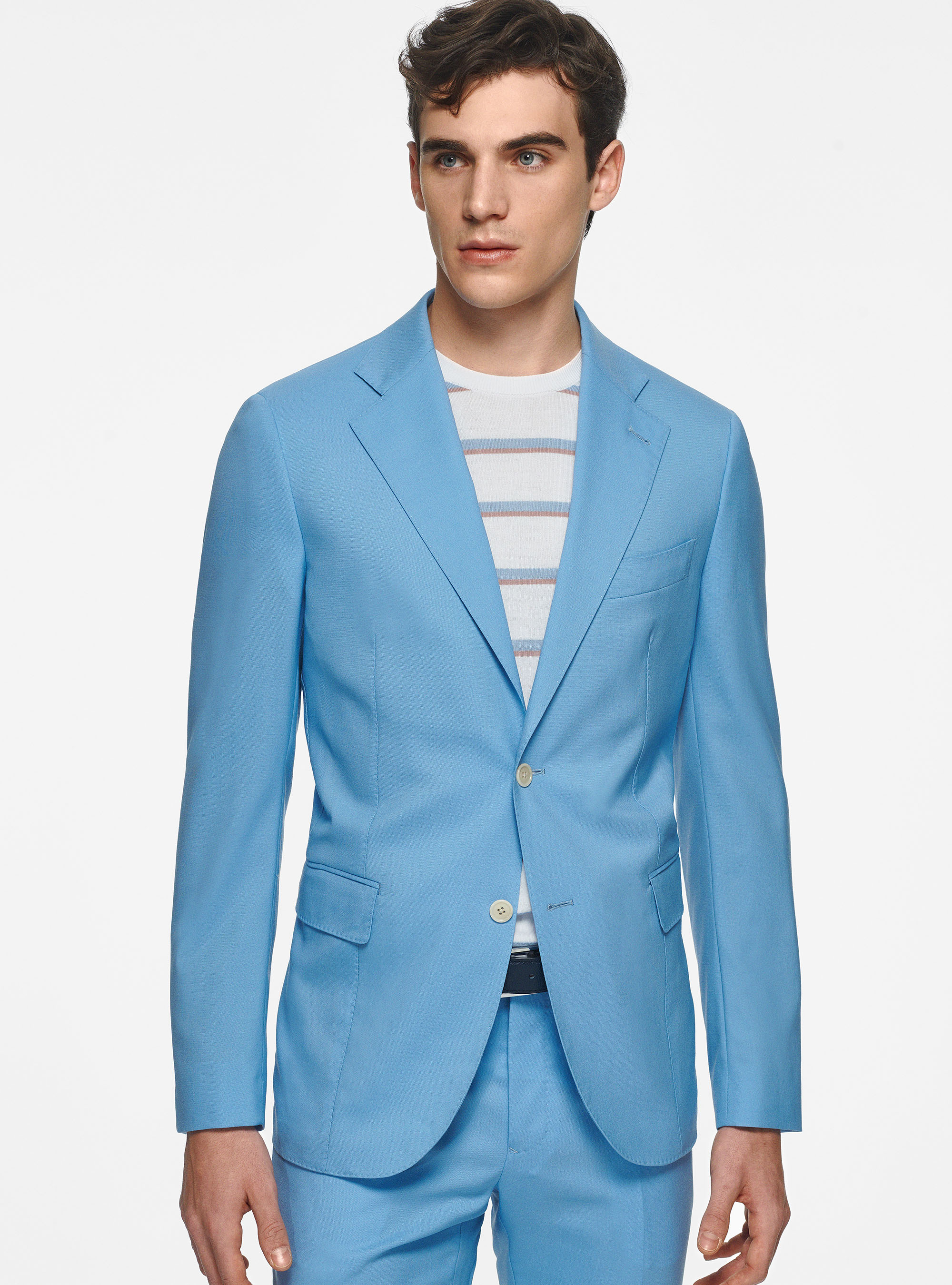Giacca in pura lana Vitale Barberis Canonico, AZZURRO