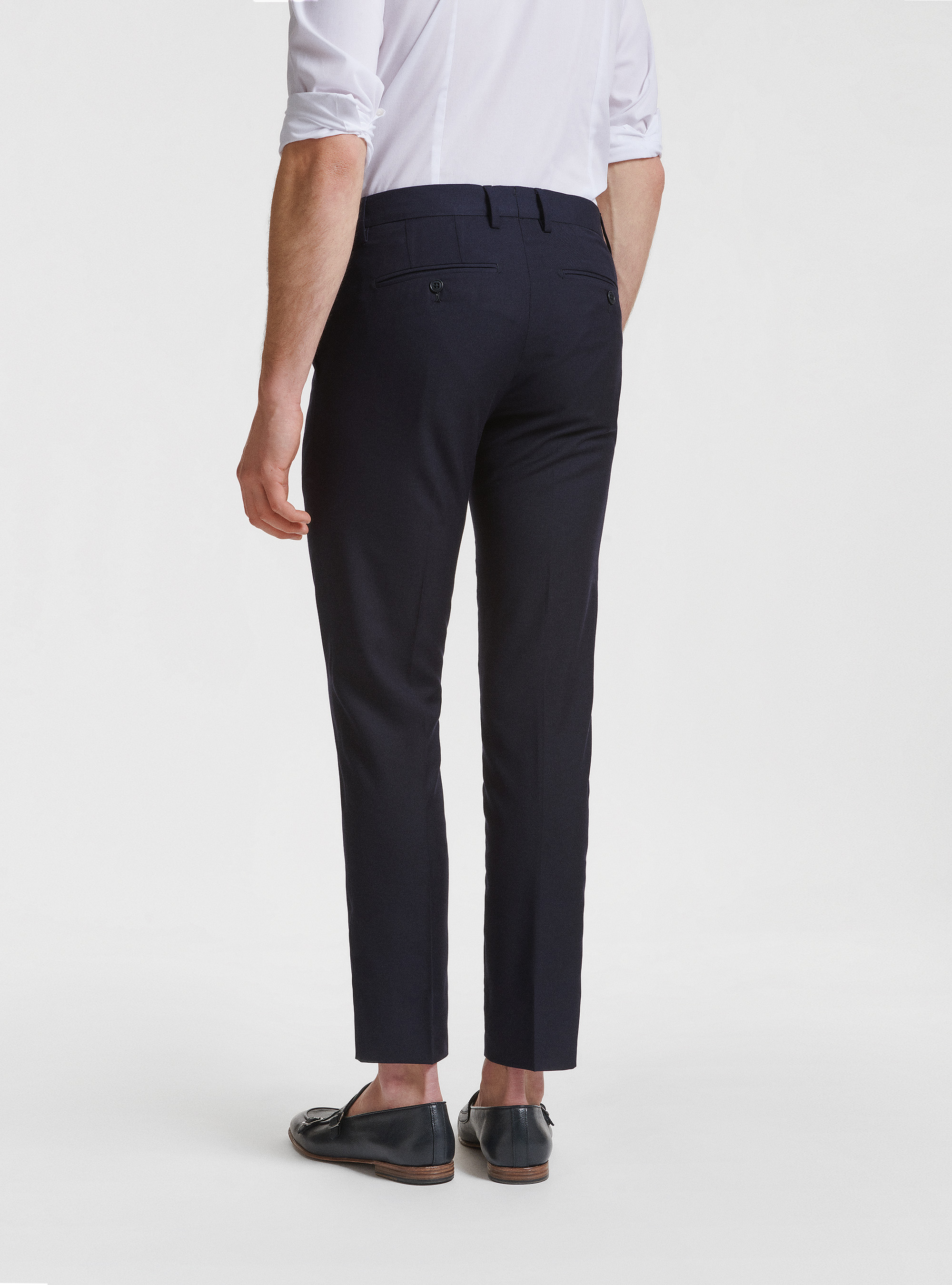 Pantaloni per abito slim fit, BLU NAVY