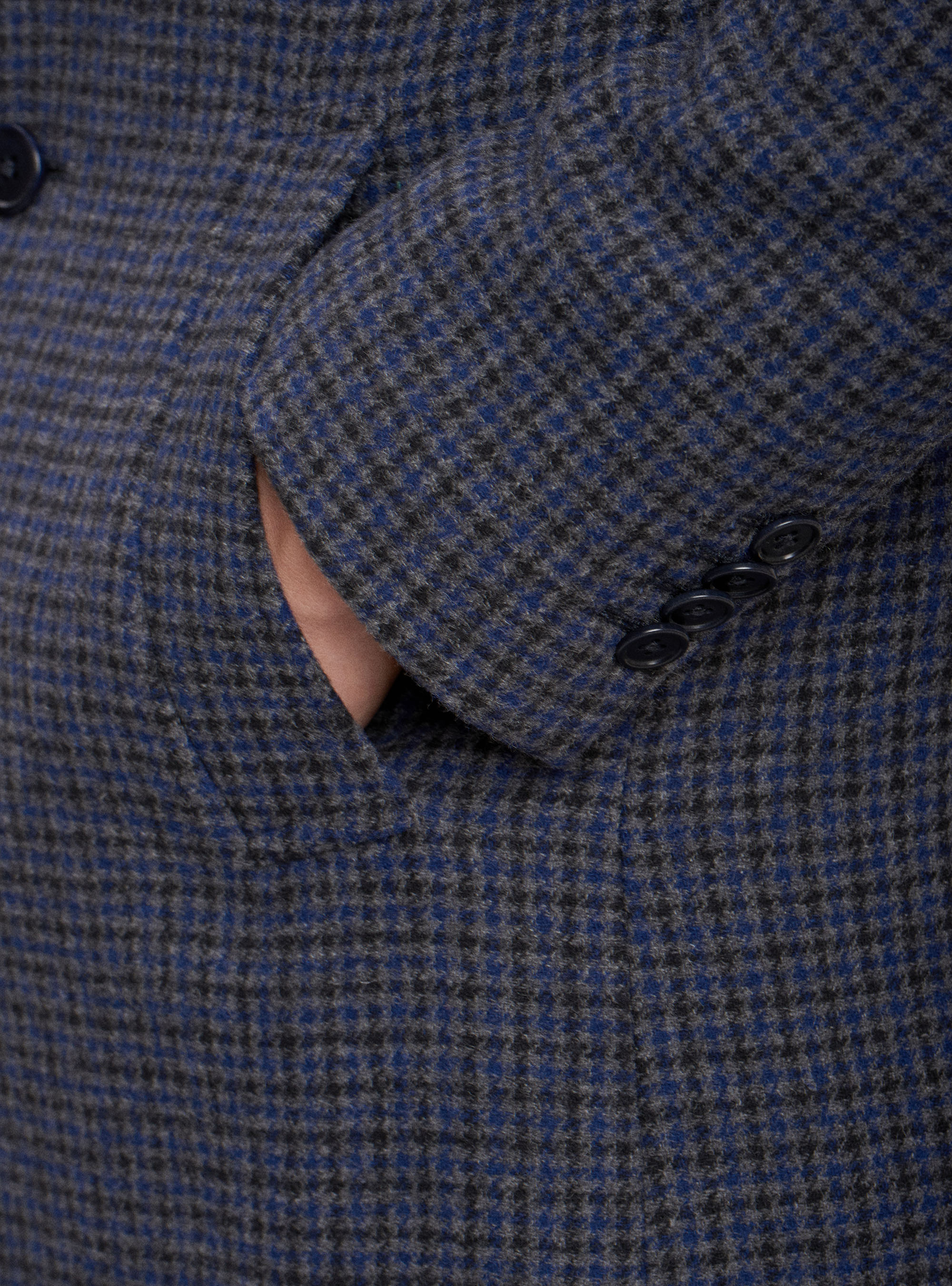 Uomo Abbigliamento da Cappotti da Cappotti lunghi e invernali Cappotto a quadretti 100% lana da Uomo di Gutteridge in Blu 