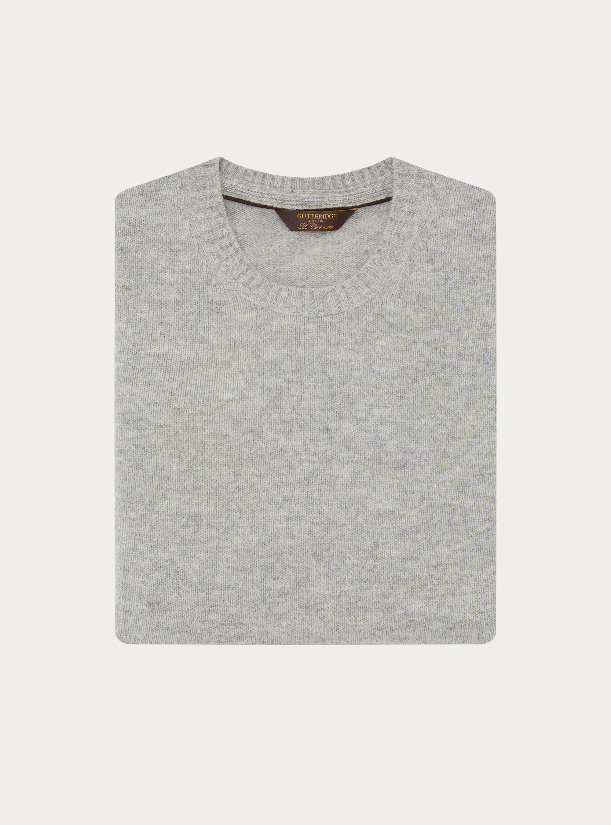 Pullover mit Rundhalsausschnitt aus einer Woll-Kaschmir-Mischung, GRIGIO CHIARO MEL 0150C