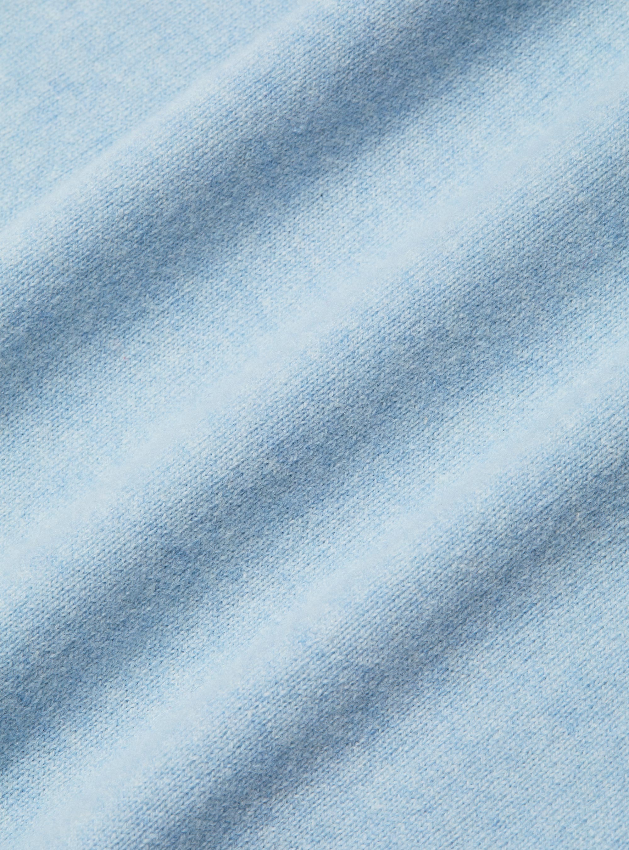 Maglia girocollo in lambswool e cashmere, AZZURRO POLVERE 0283C