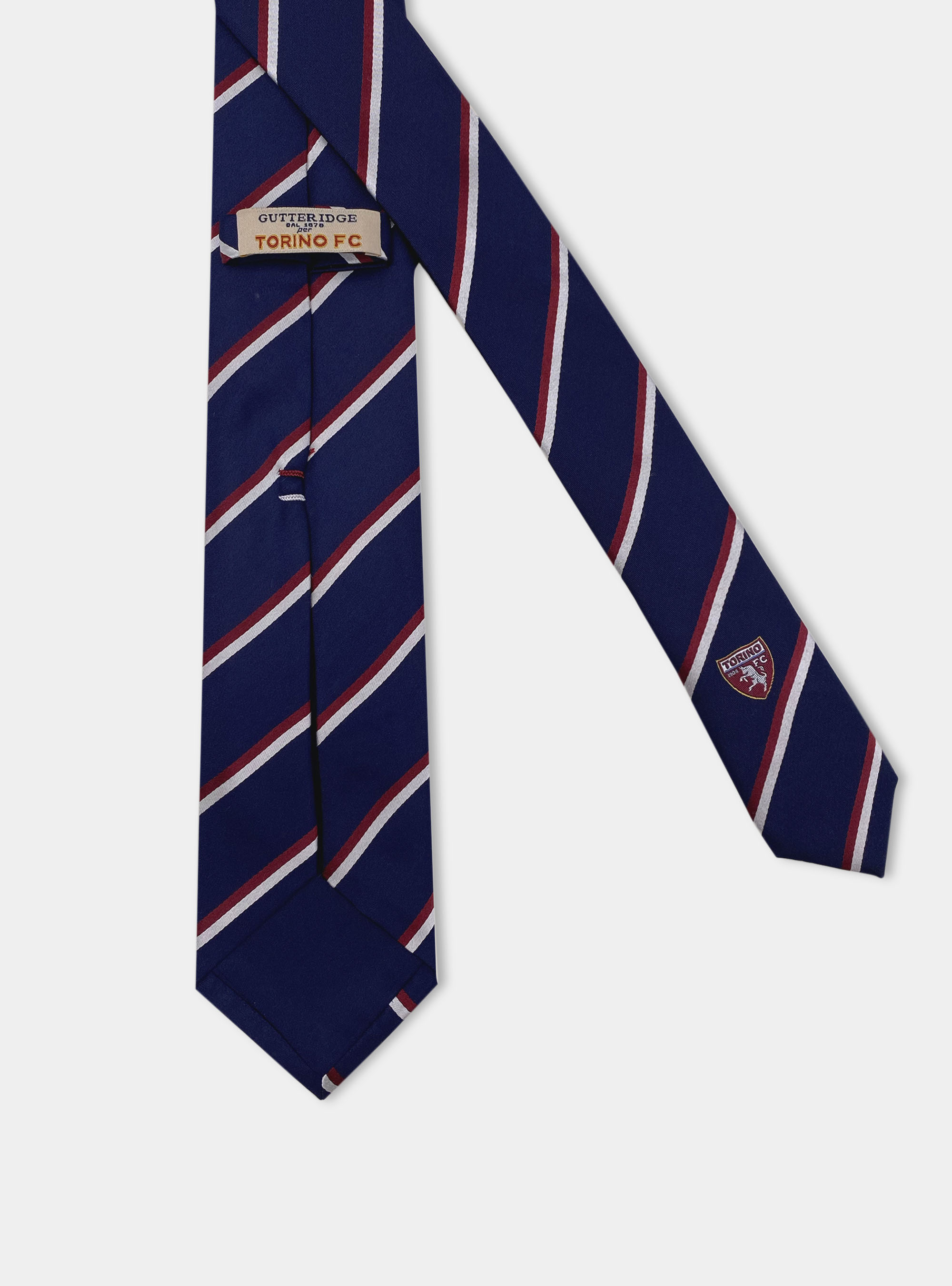 Pure silk regimental tie, NAVY BLUE