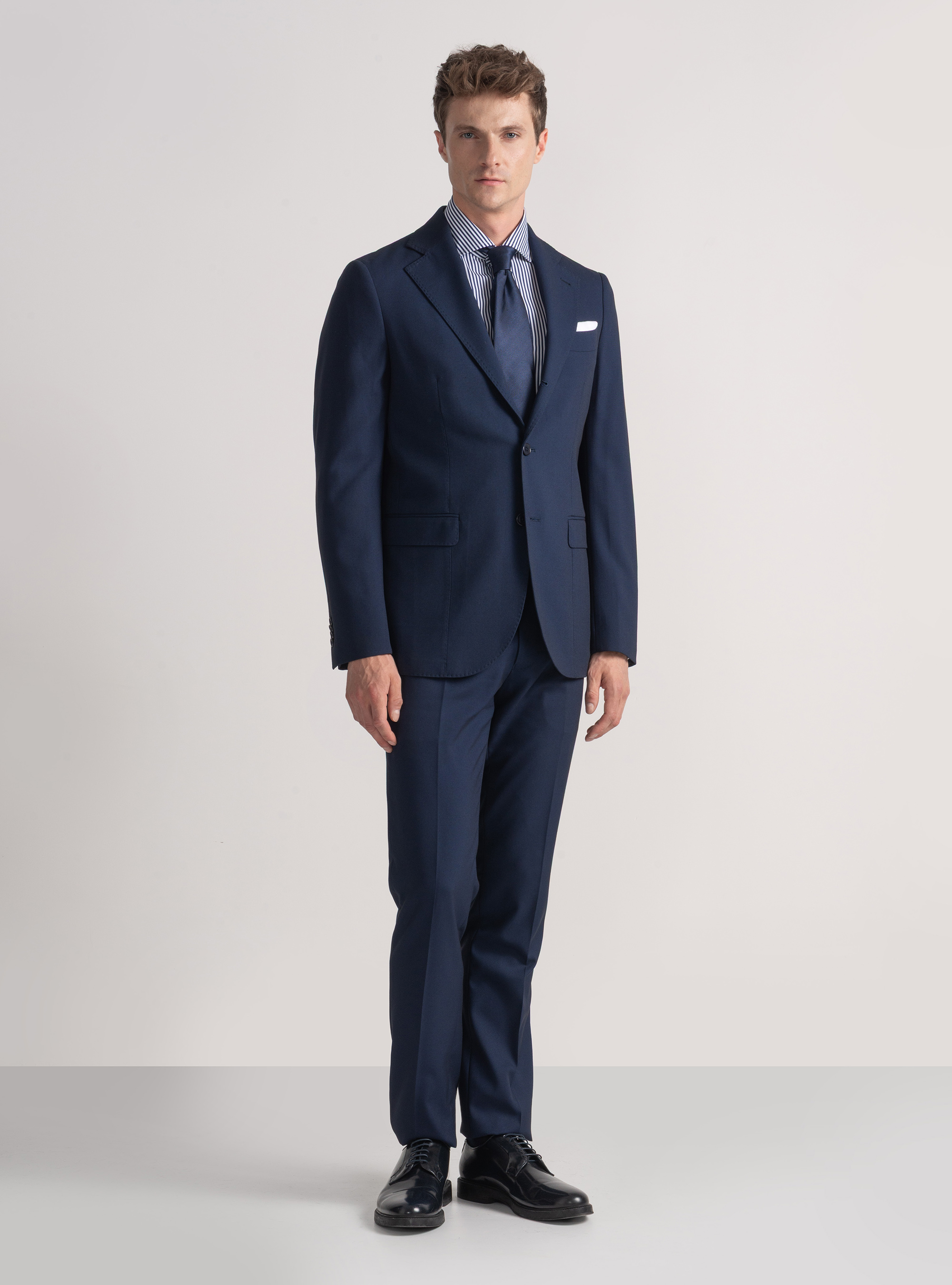 Americana de traje ojo de perdiz, AZUL MARINO