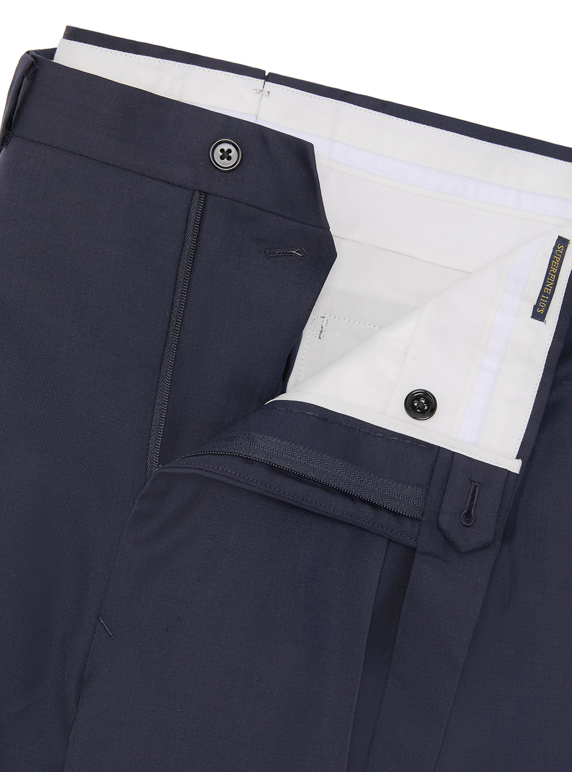 Pantaloni con pince in lana Vitale Barberis Canonico, BLU NAVY