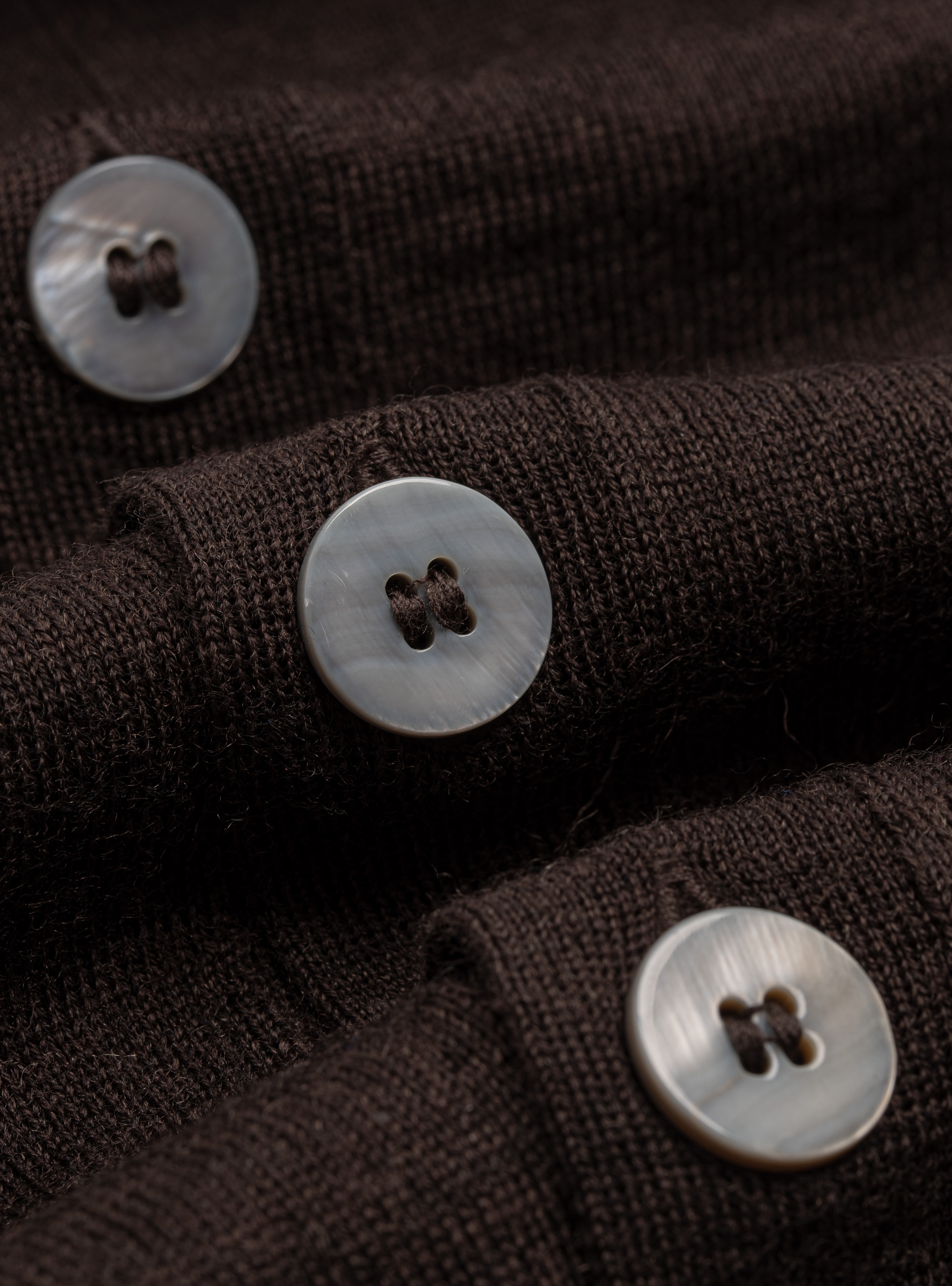 Gilet in maglia in pura lana merino, MARRONE