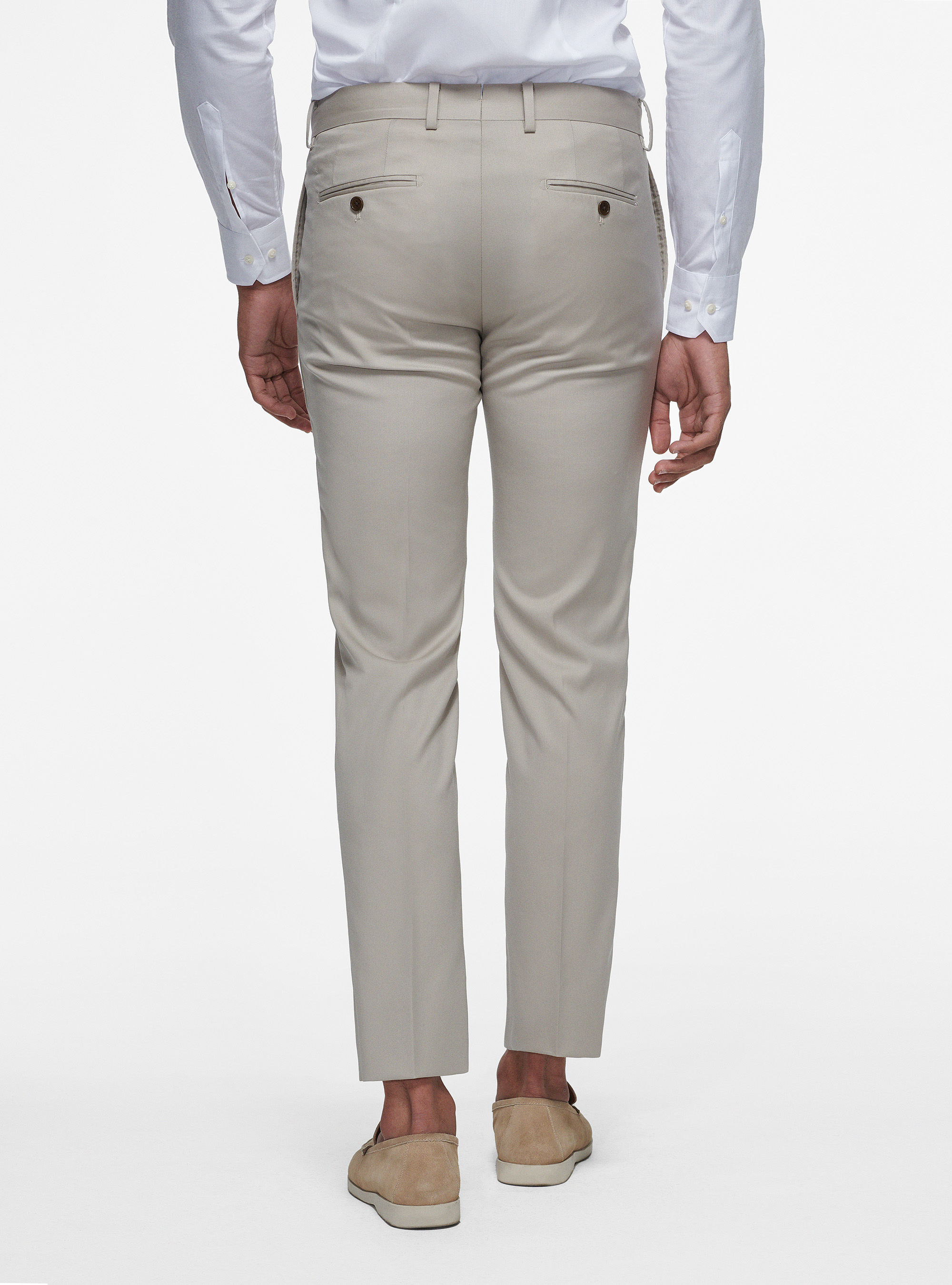 Pantaloni in pura lana superfine 110's, SABBIA