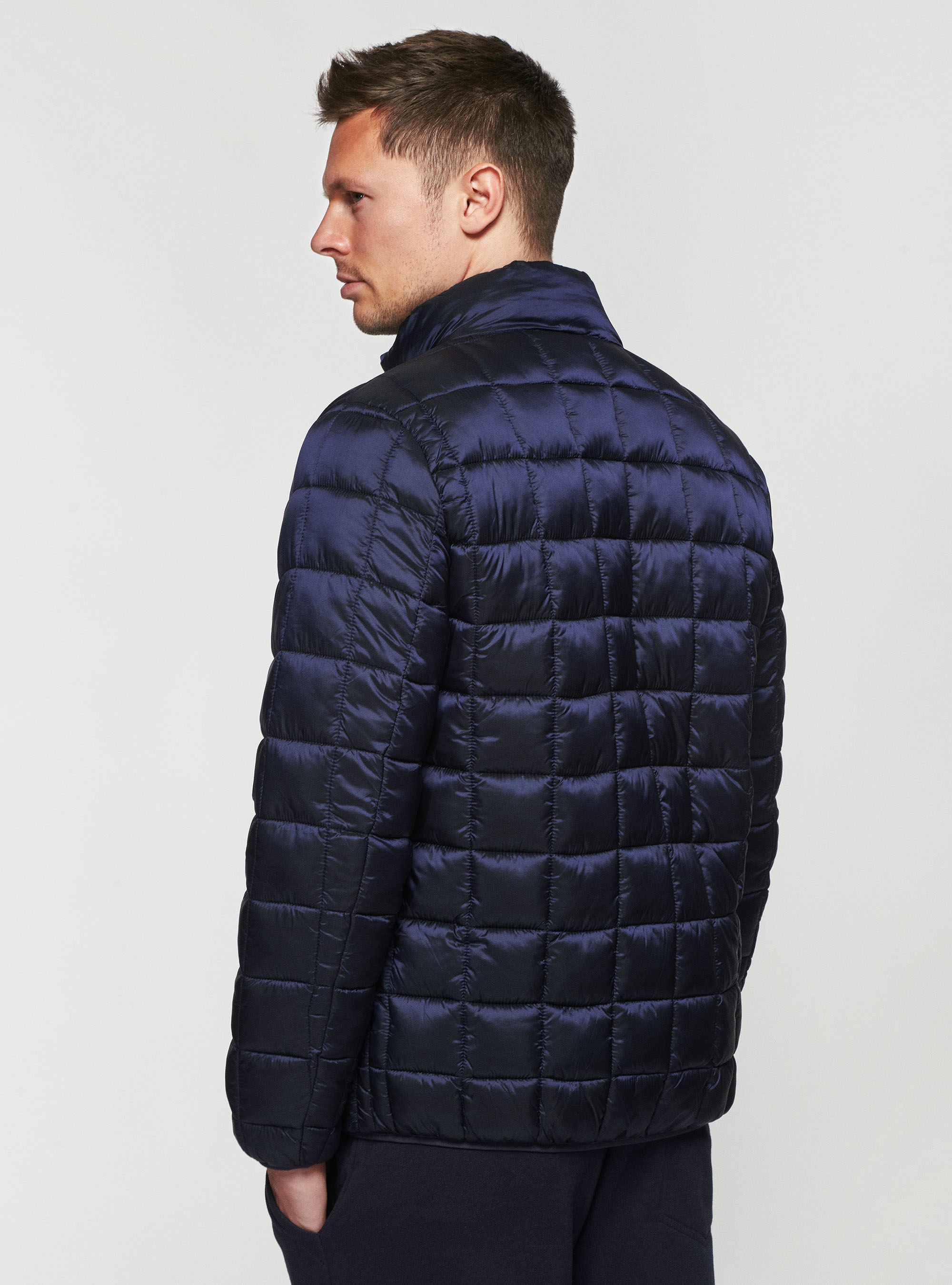 Bomber con imbottitura riciclata, BLU NAVY
