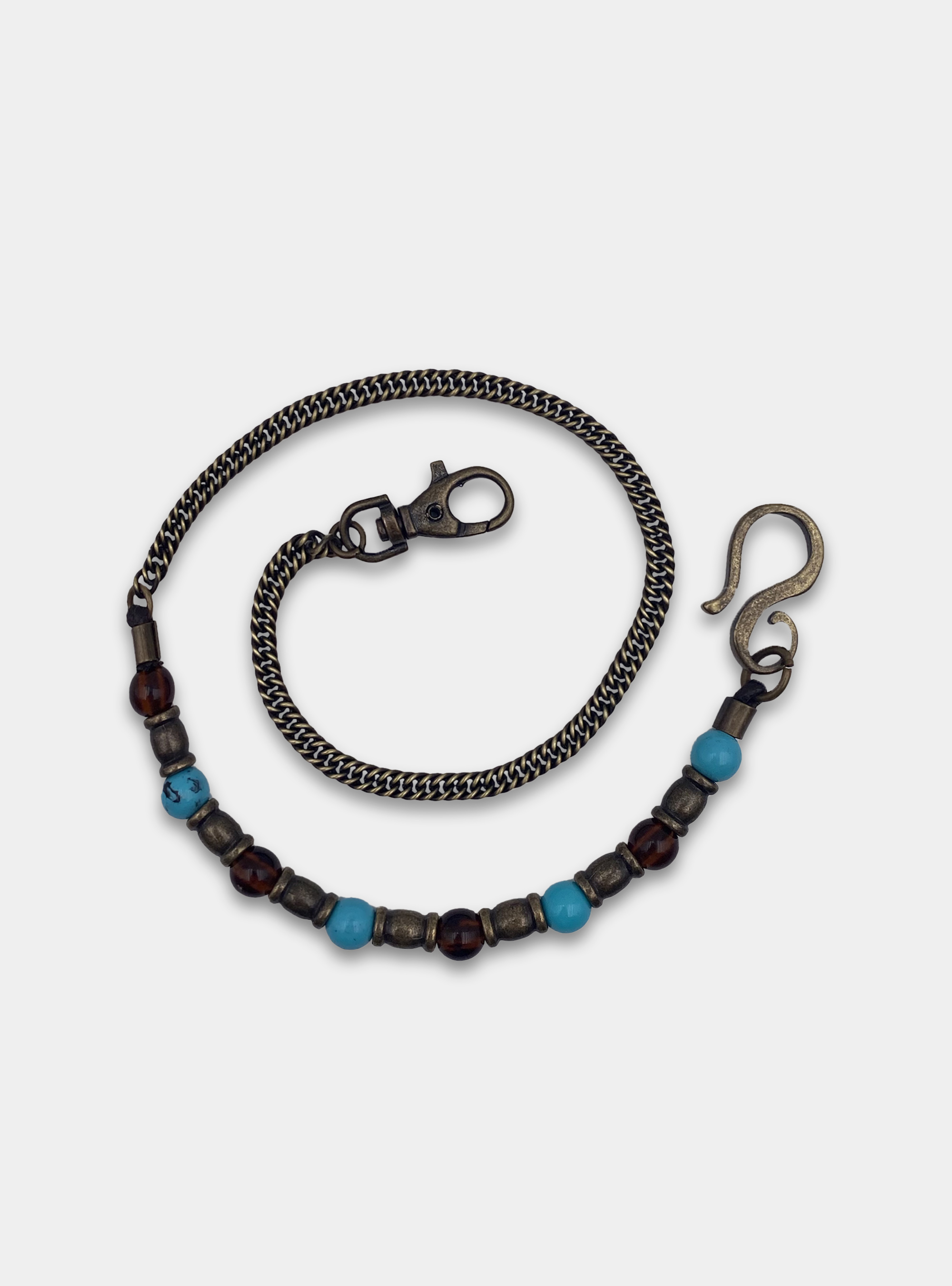 Gutteridge - Key chain with turquoise stone, Unisex, Light Blue, Size: Unica