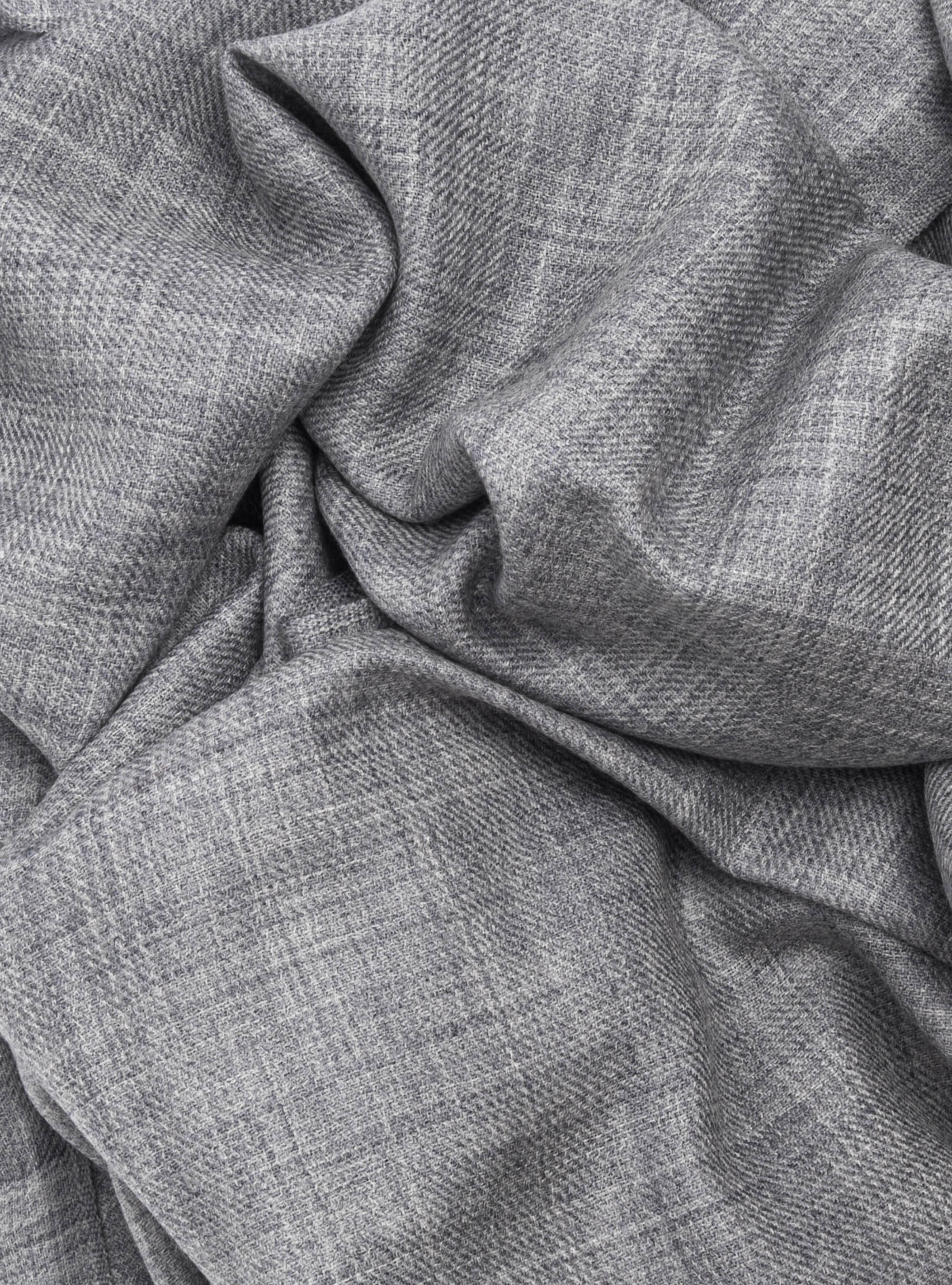 Sciarpa in lana con ricamo, GRIGIO CHIARO MELANGE