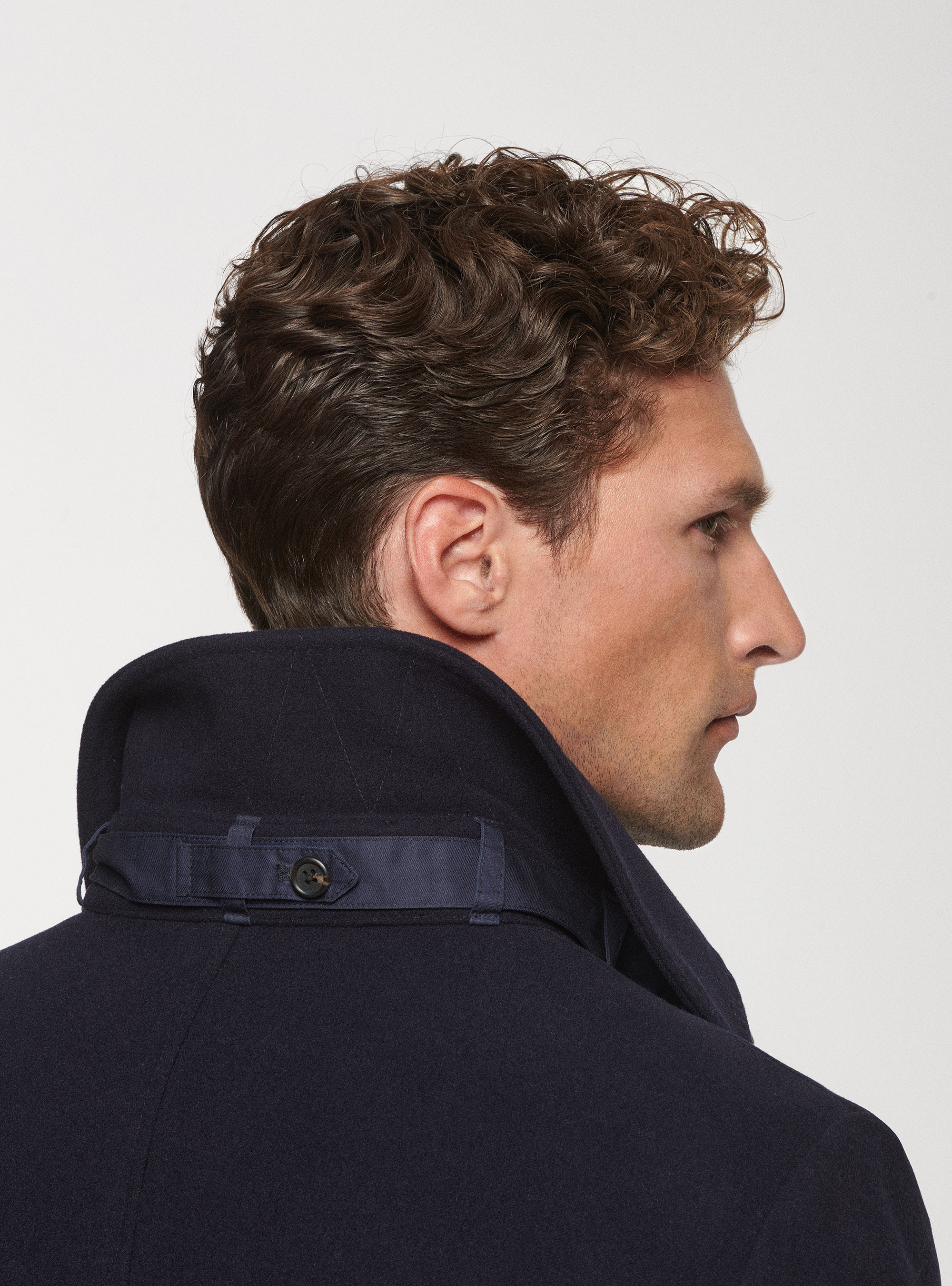 Cappotto in misto lana, BLU NAVY