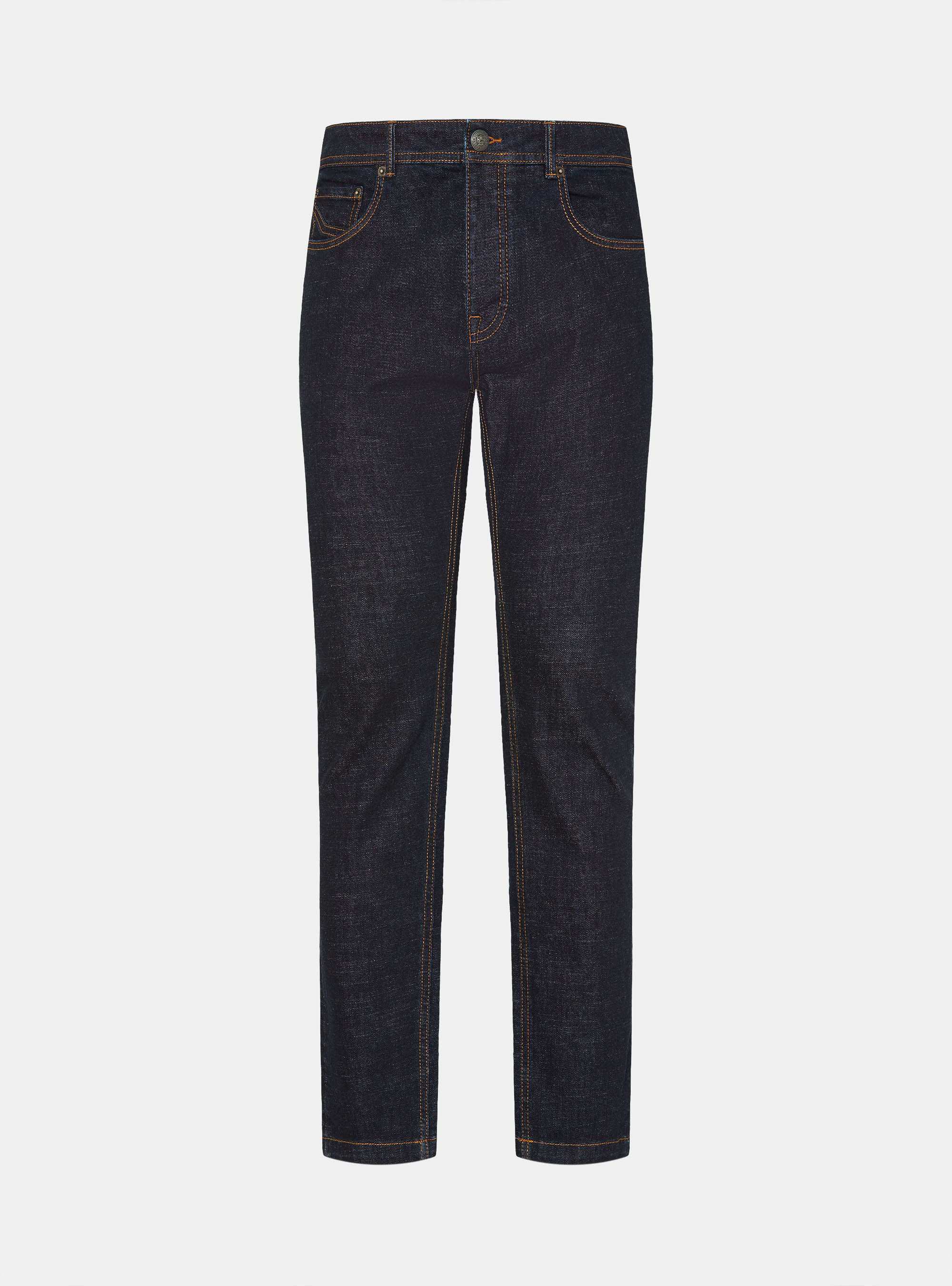 Rinse wash denim, NAVY BLUE