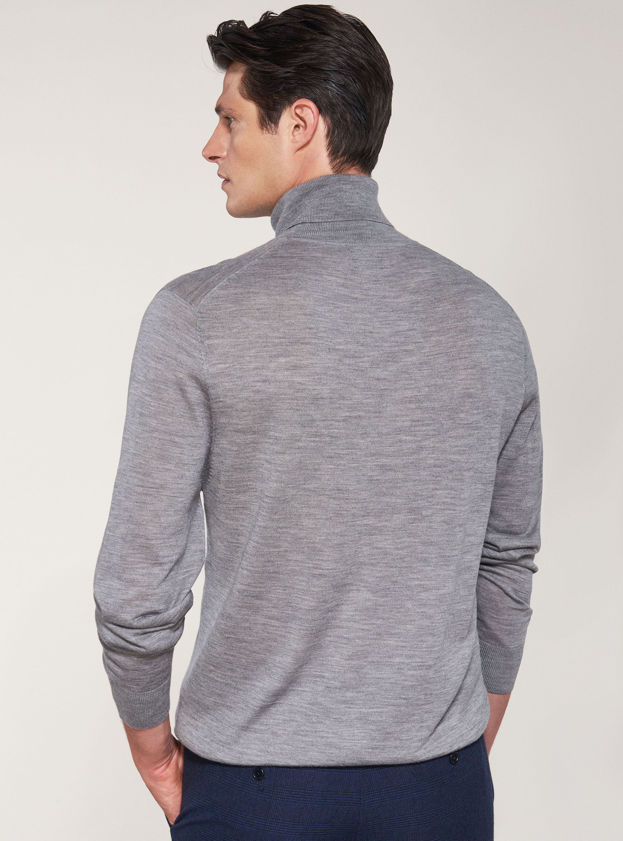 Dolcevita in lana merino, GRIGIO CHIARO MELANGE