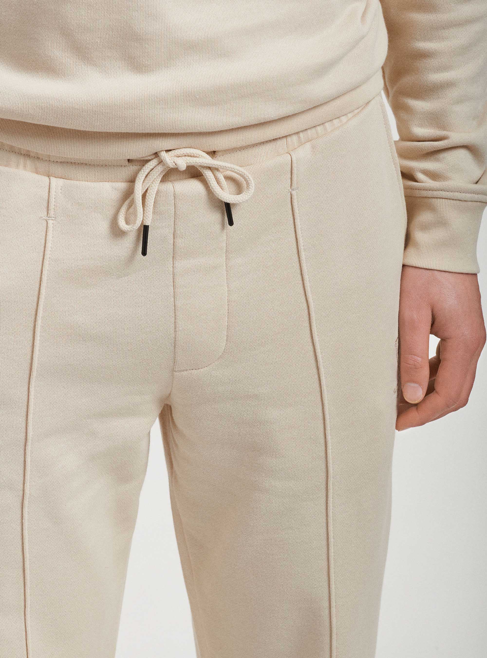 Joggers in felpa, ECRU