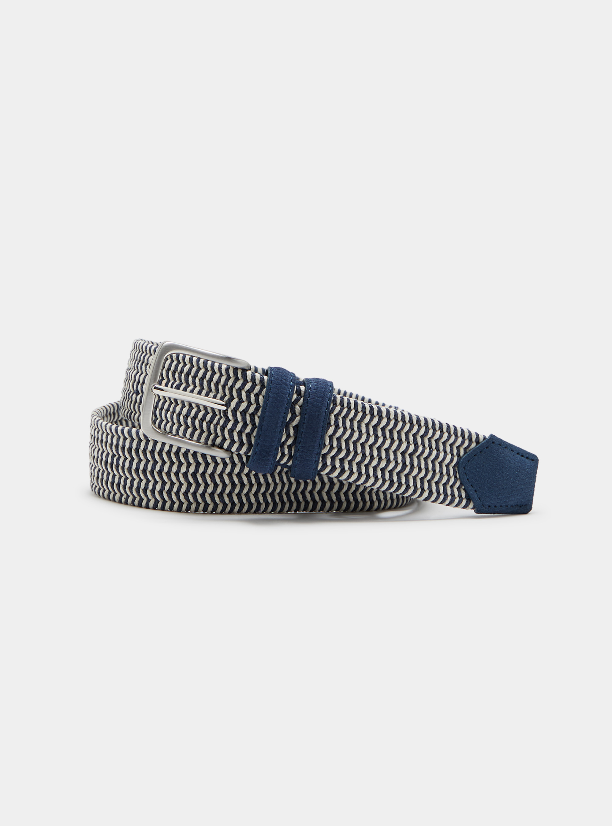 Gutteridge - 2-tone woven elastic belt, Unisex, Blue, Size: 105