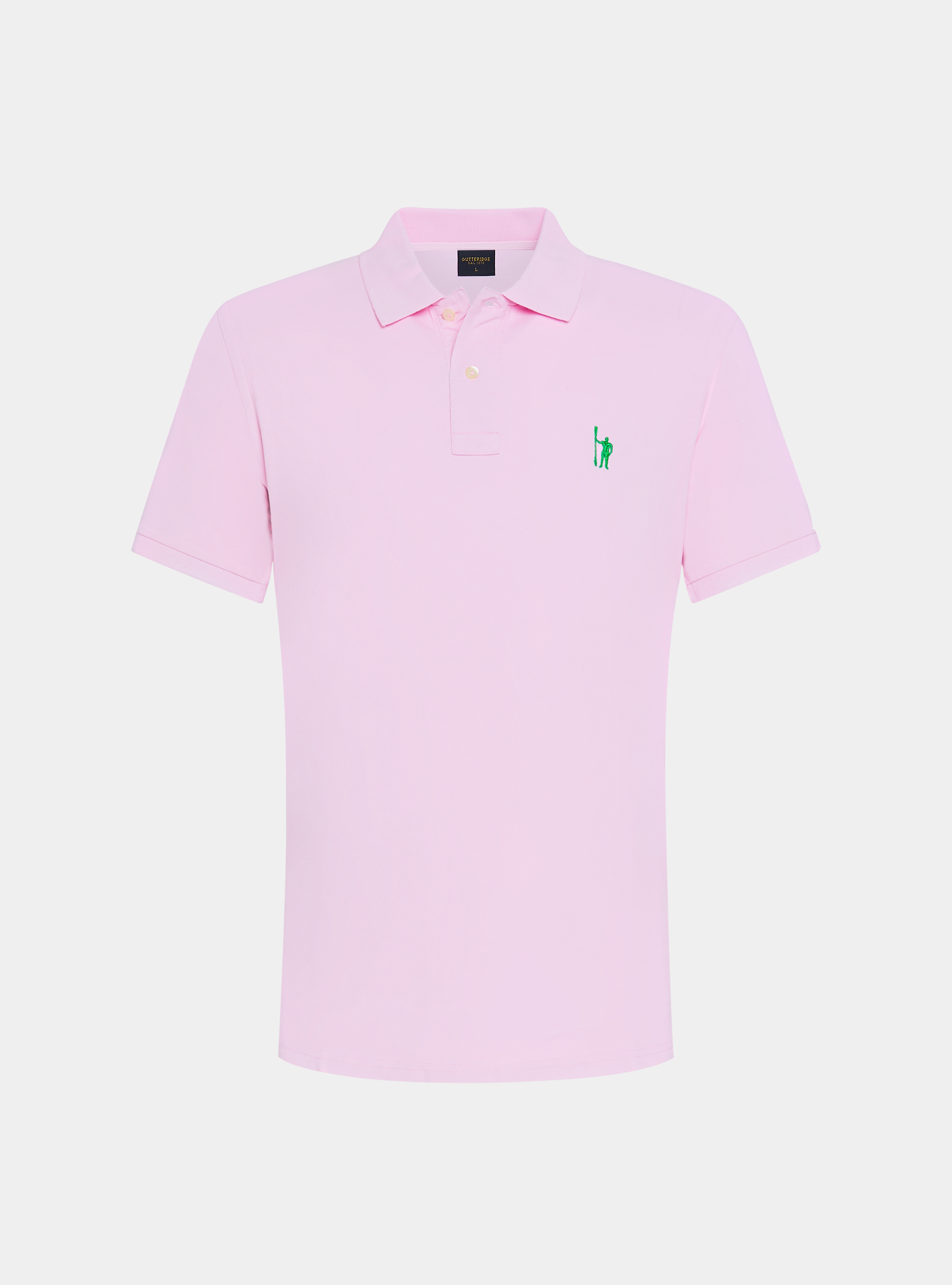 Polo in piquet con ricamo, ROSA