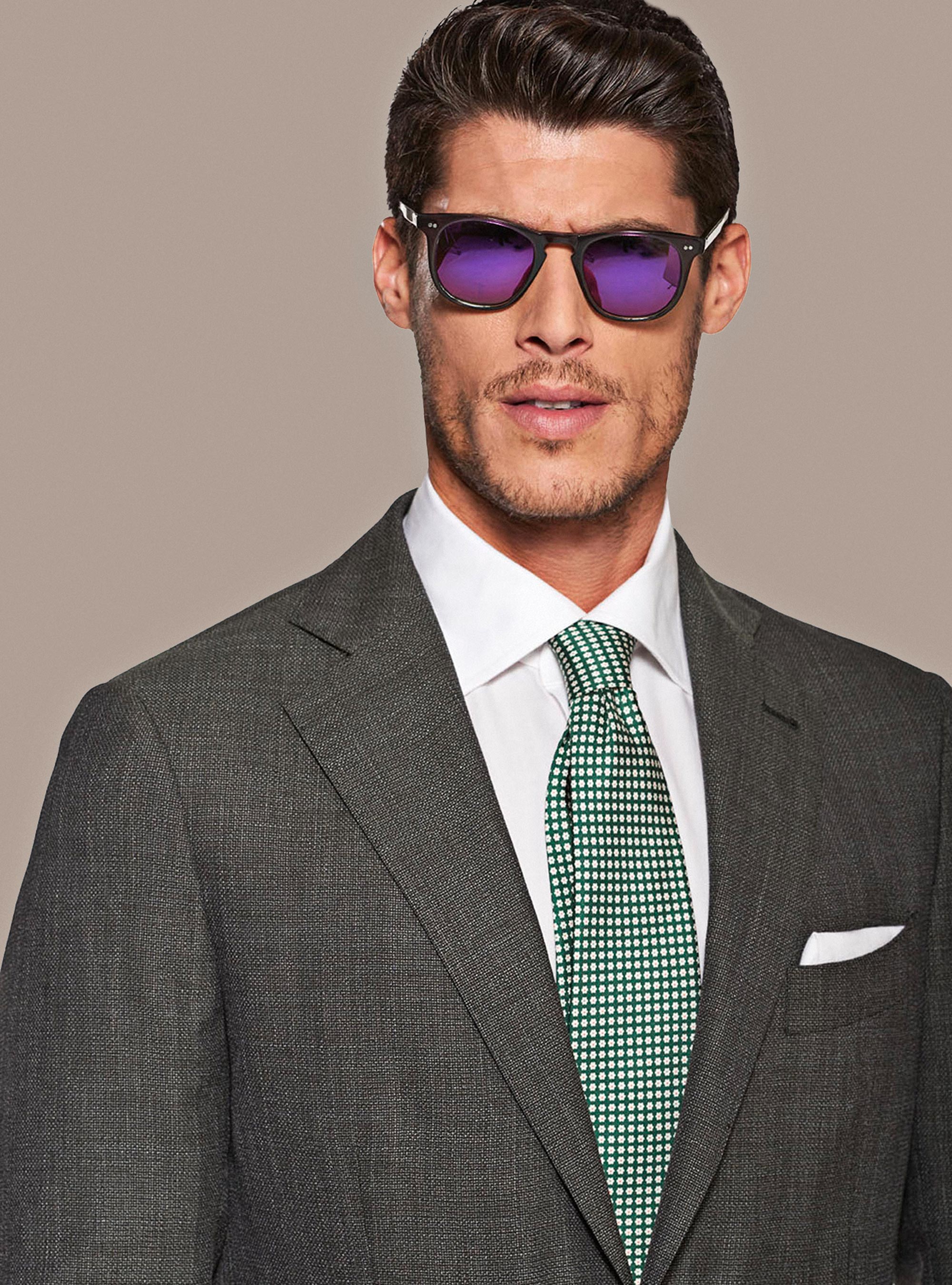 Jacket in cool wool, GREEN