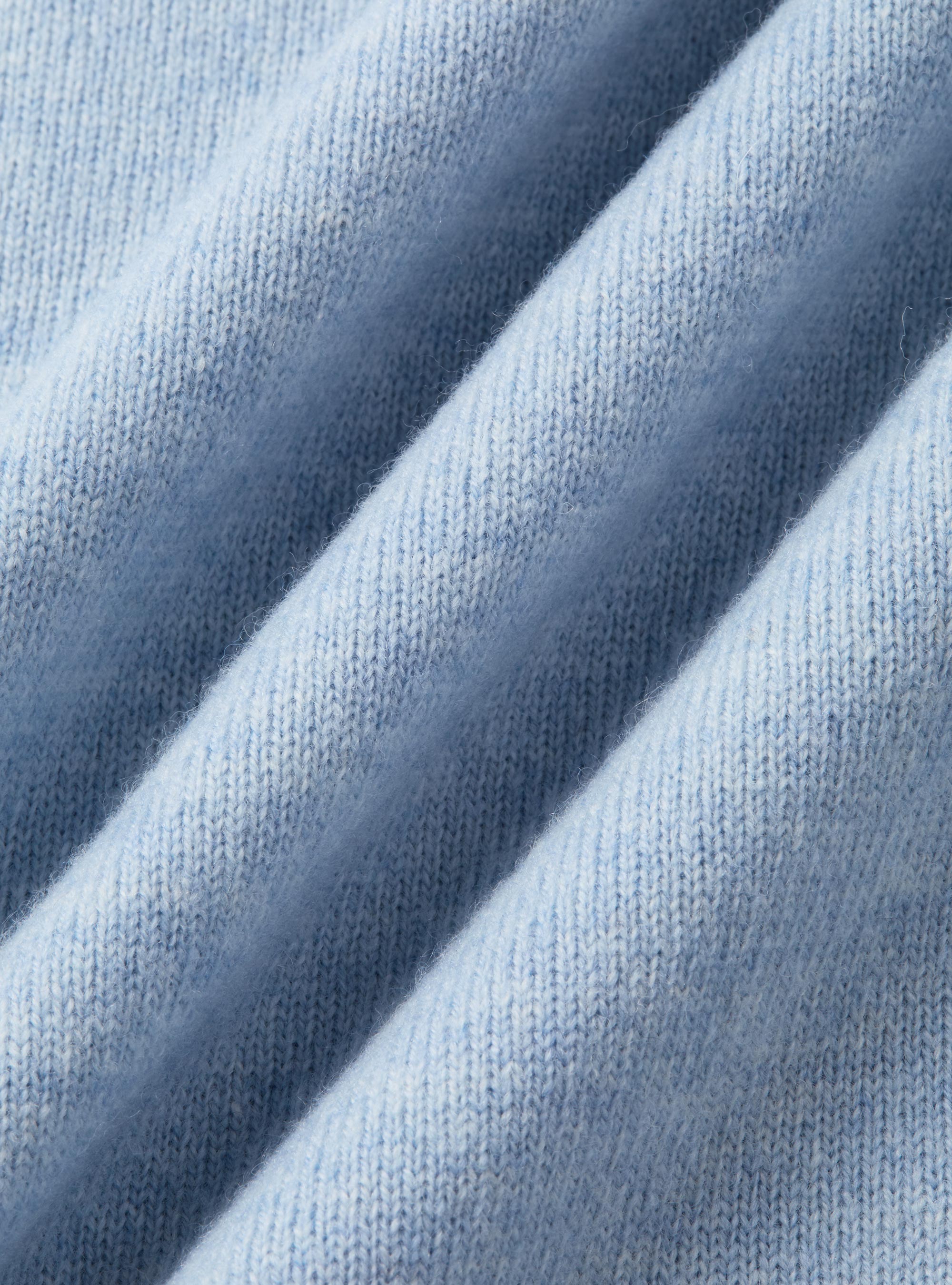 Trikot mit Rundhalsausschnitt aus Lambswool und Kaschmir, AZZURRO POLVERE 0283C