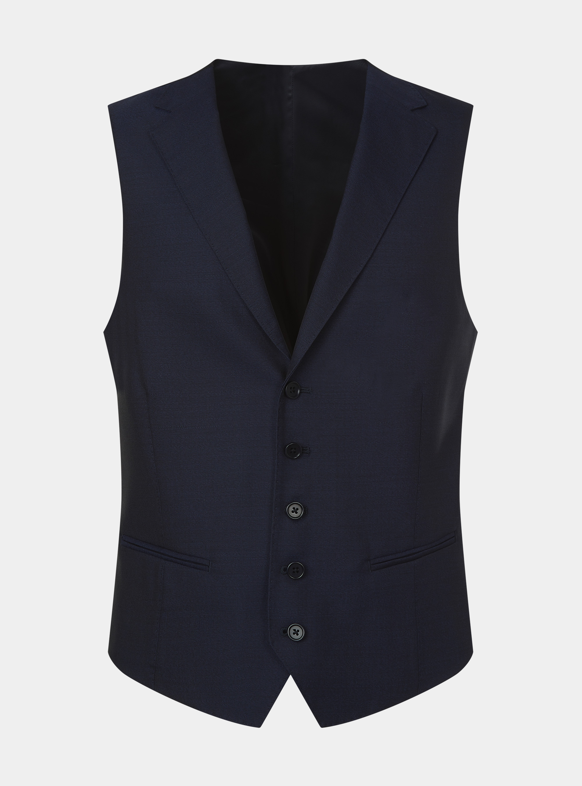 Gilet in pura lana Vitale Barberis Canonico, BLU NAVY