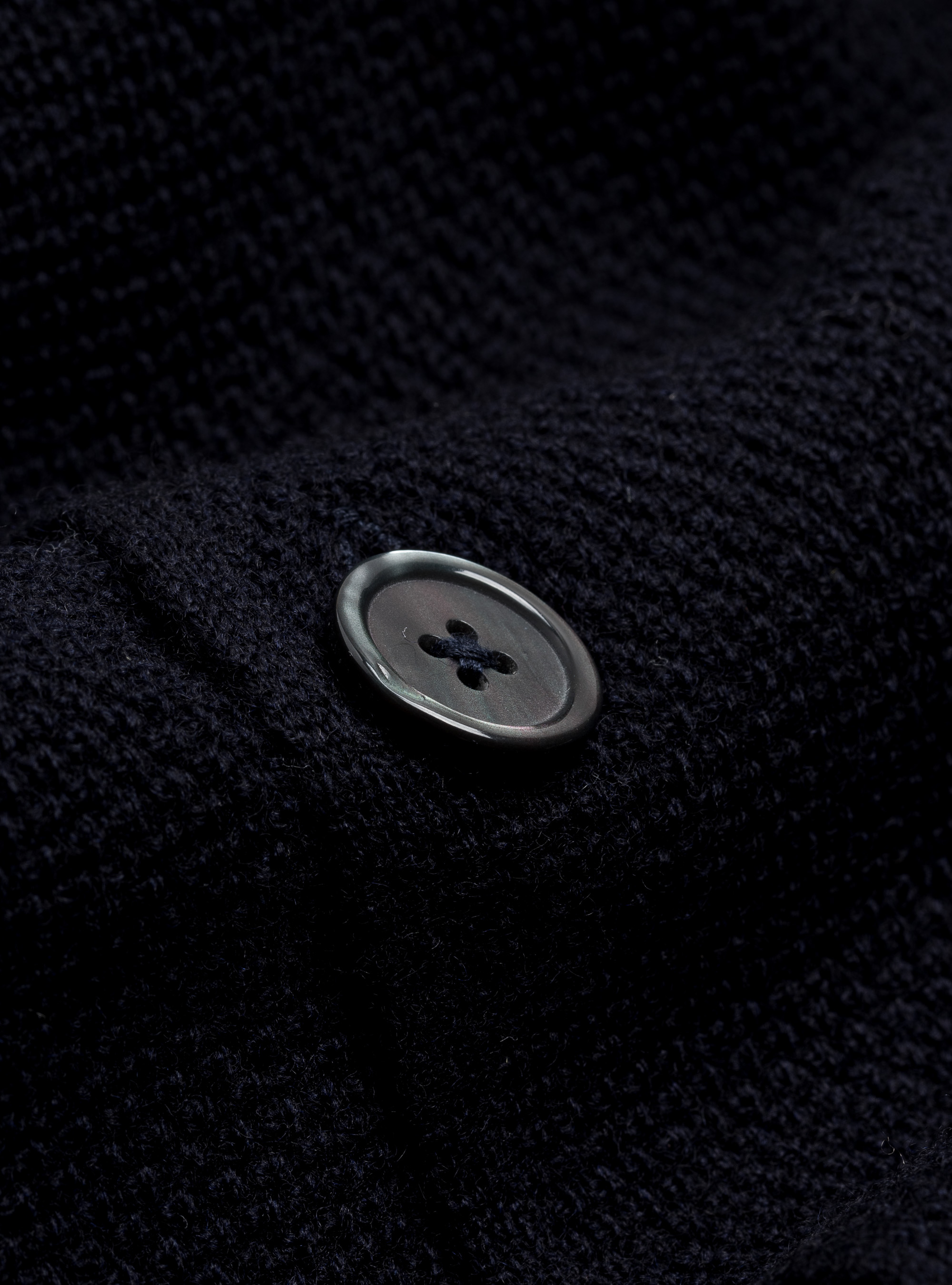 Cardigan in pura lana merino, BLU NAVY