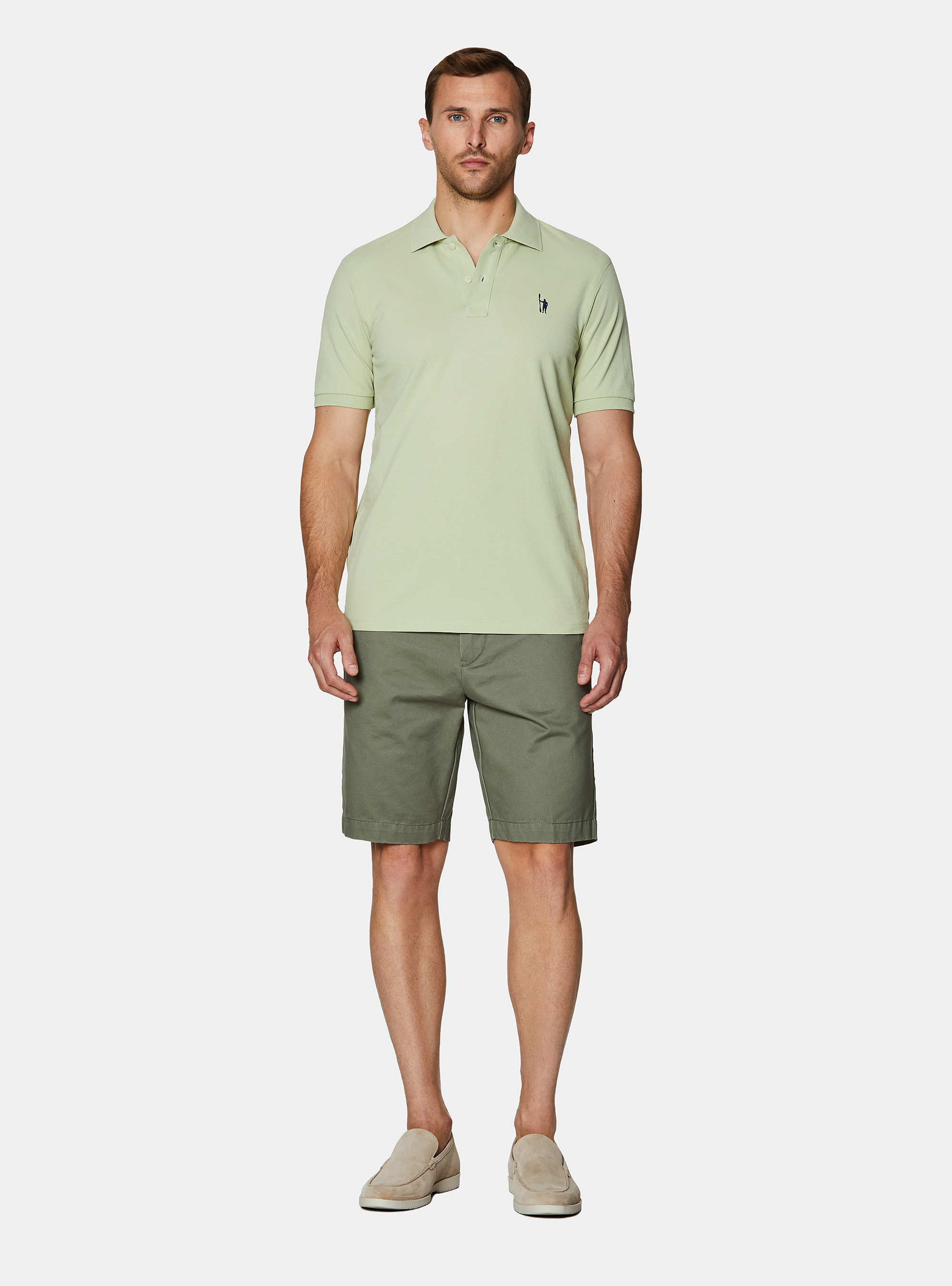 Classic piqu&eacute; polo shirt, VERDE CHIARO 0622C