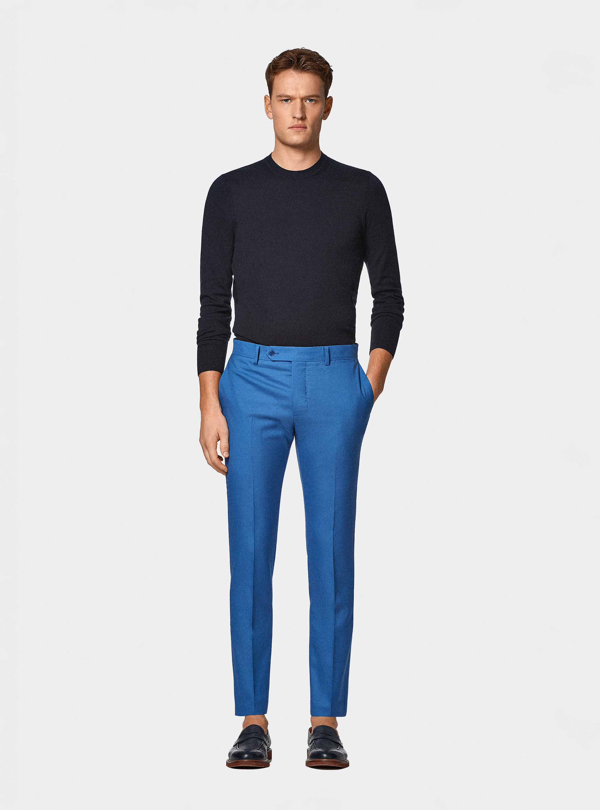 Pure wool suit trousers Vitale Barberis Canonico, 0226C CERULEO