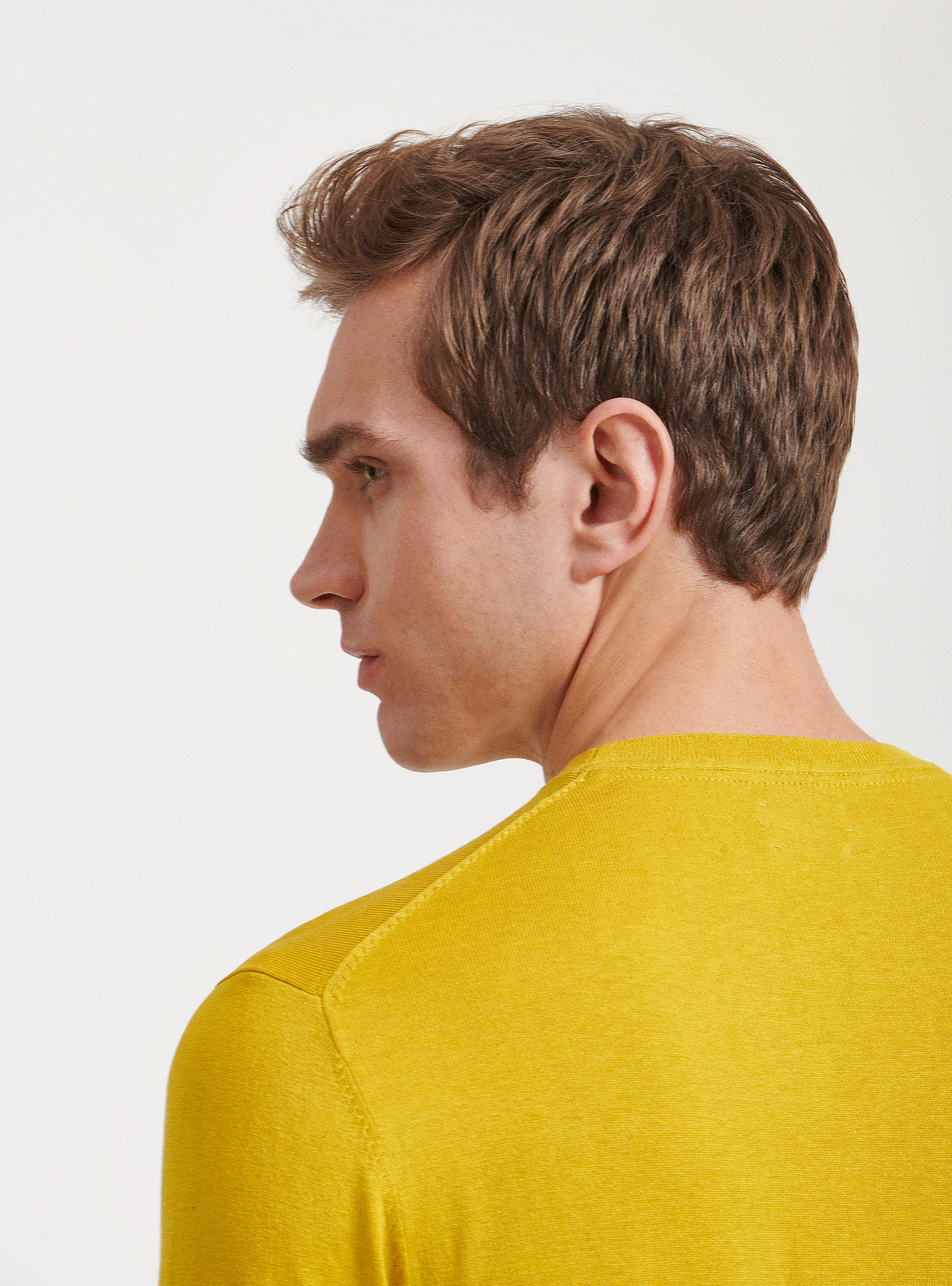 Punto de seda y algod&oacute;n con cuello redondo, 0711C OCRA