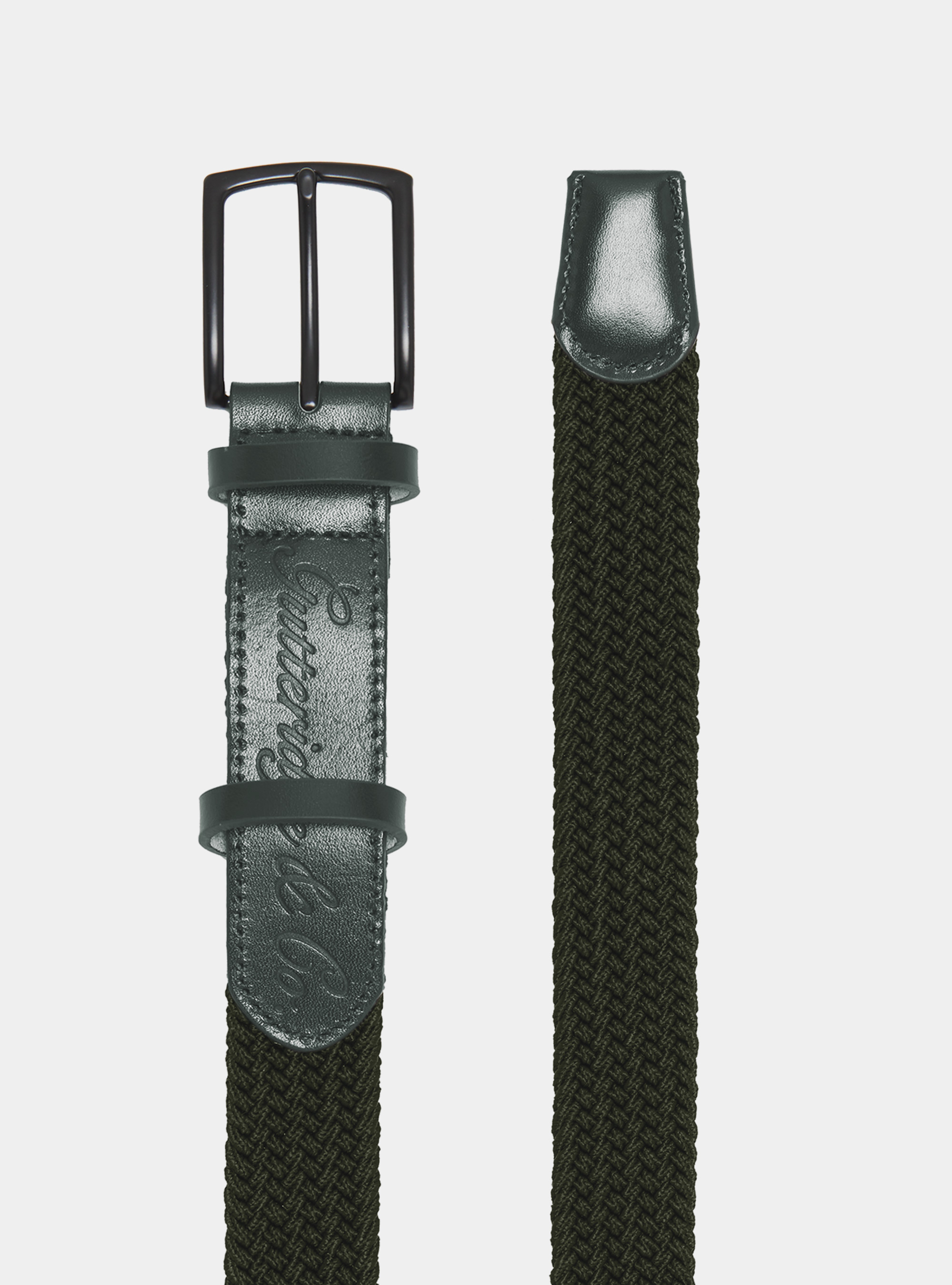 Ceinture élastique tressée, VERT