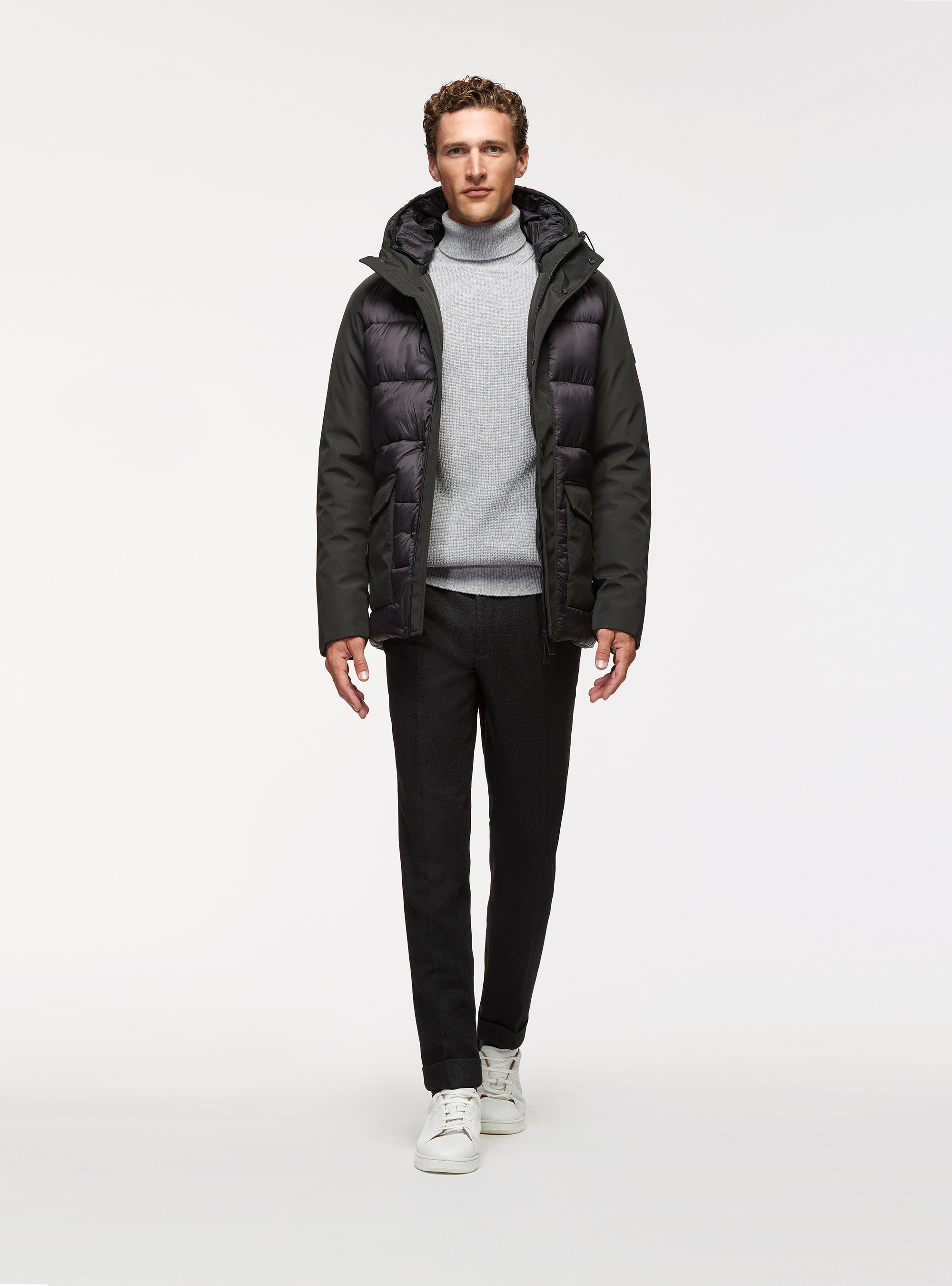 Giubbino tecnico imbottito, NERO