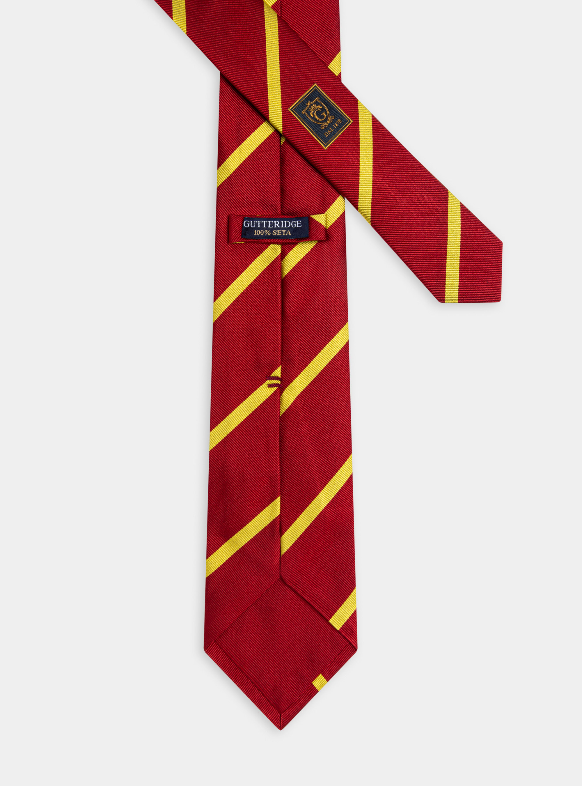 Cravatta in seta regimental, ROSSO