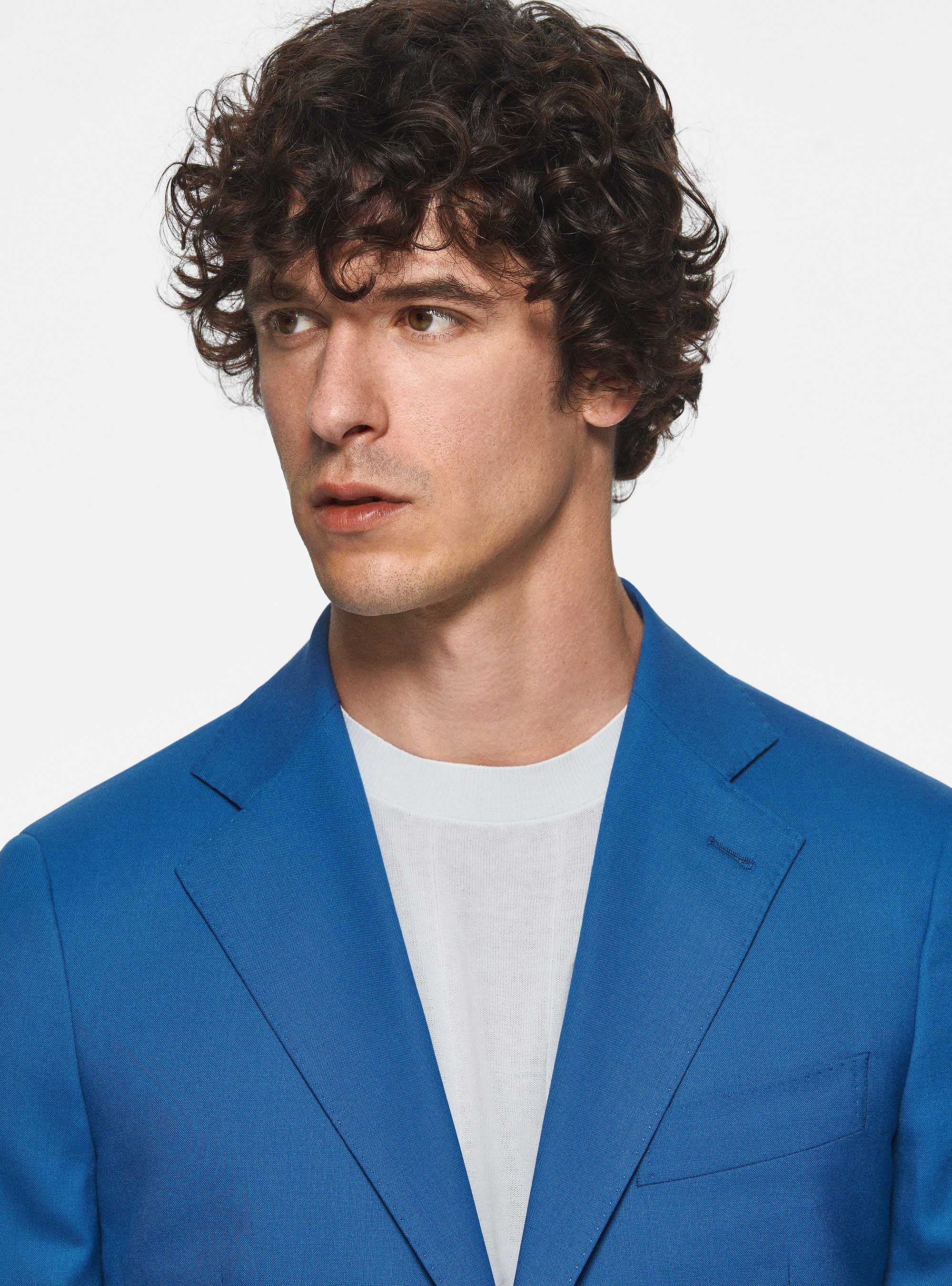 Giacca in pura lana Vitale Barberis Canonico, 0226C CERULEO