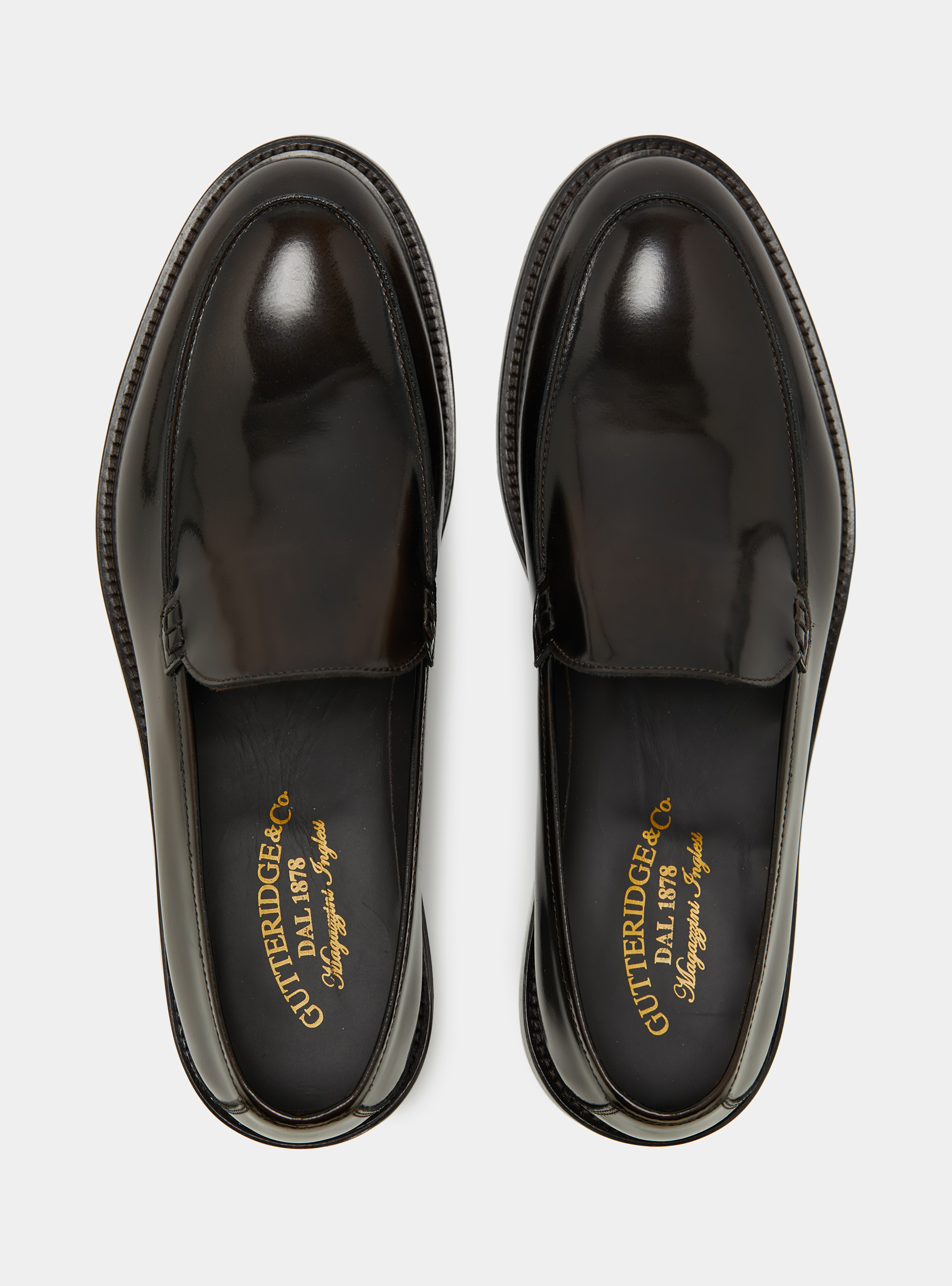 Mocassins en cuir abrasé, MARRON FONCÃ