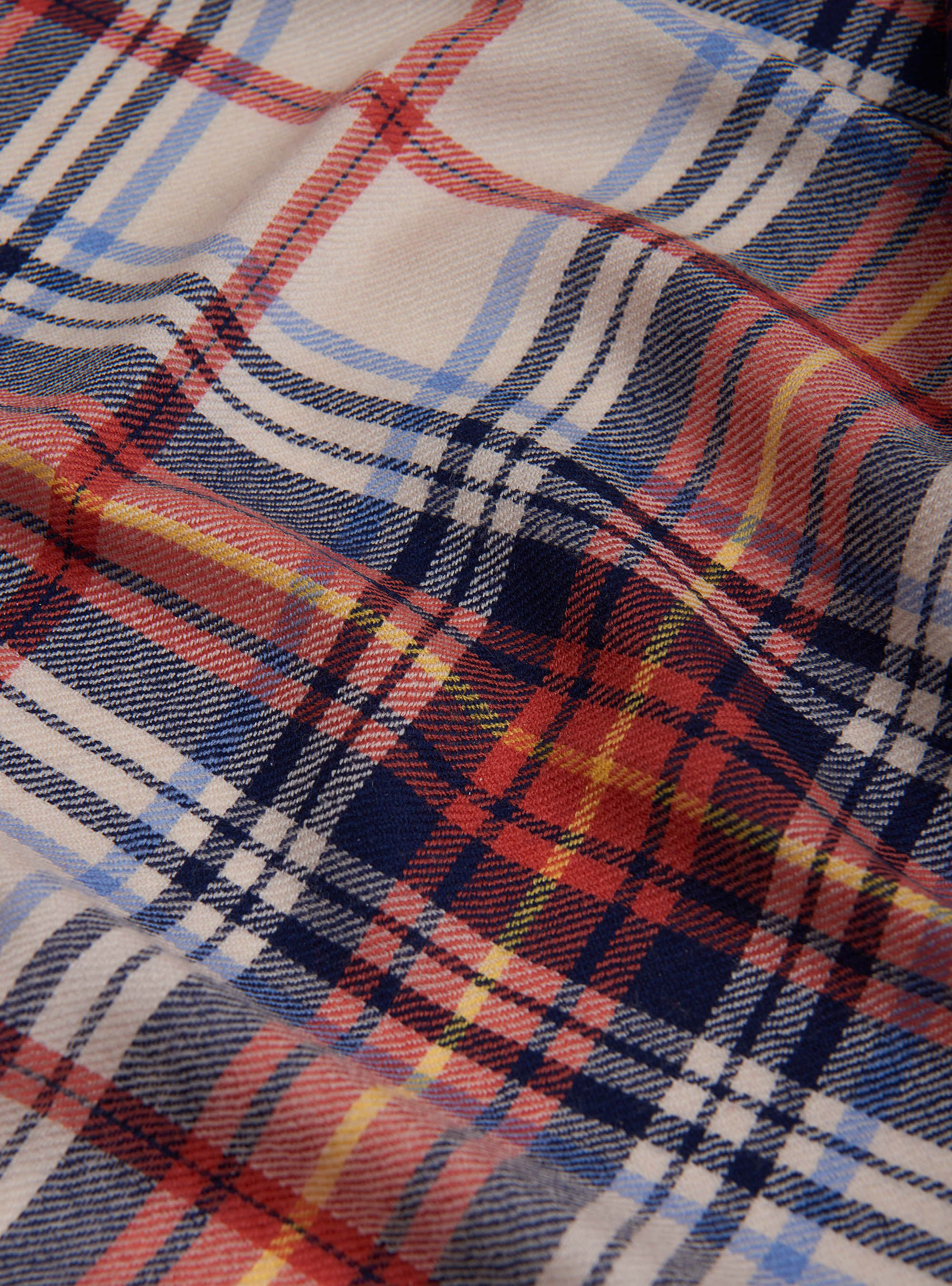 Sciarpa in lana a quadri, ECRU