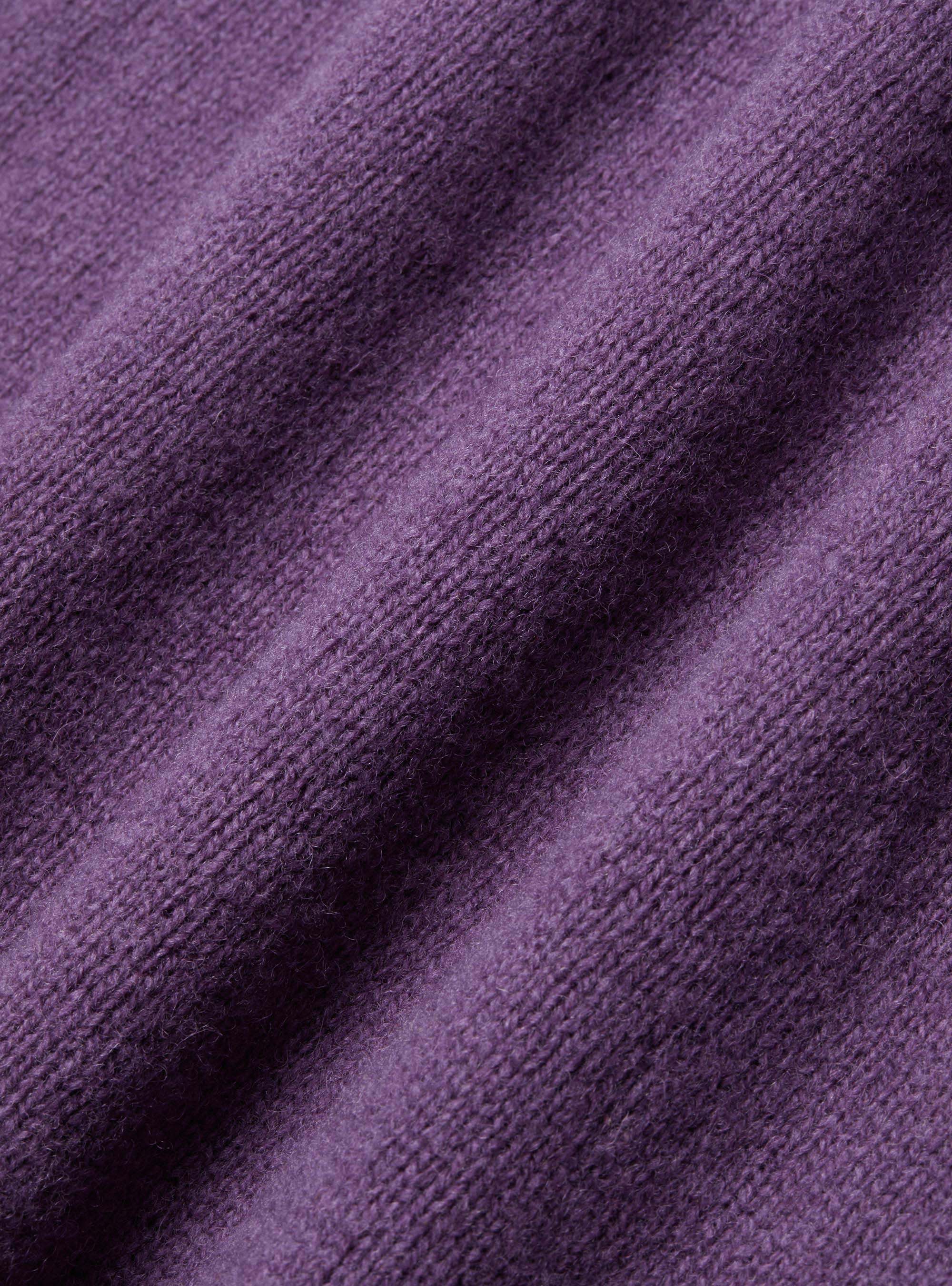 Maglia girocollo in lana shetland, LILLA SCURO 0464C