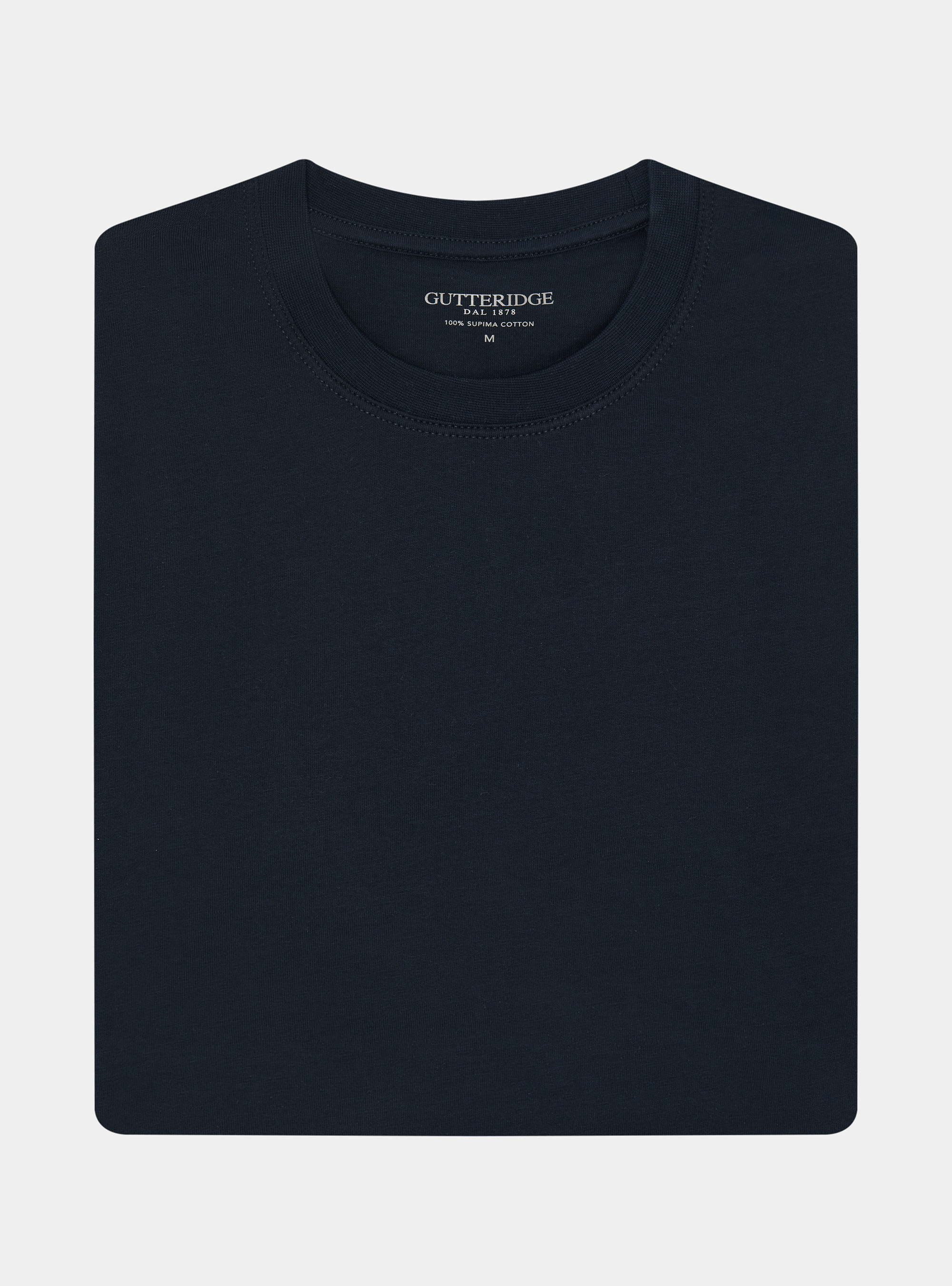 T-shirt mezza manica in cotone Supima, BLU NAVY