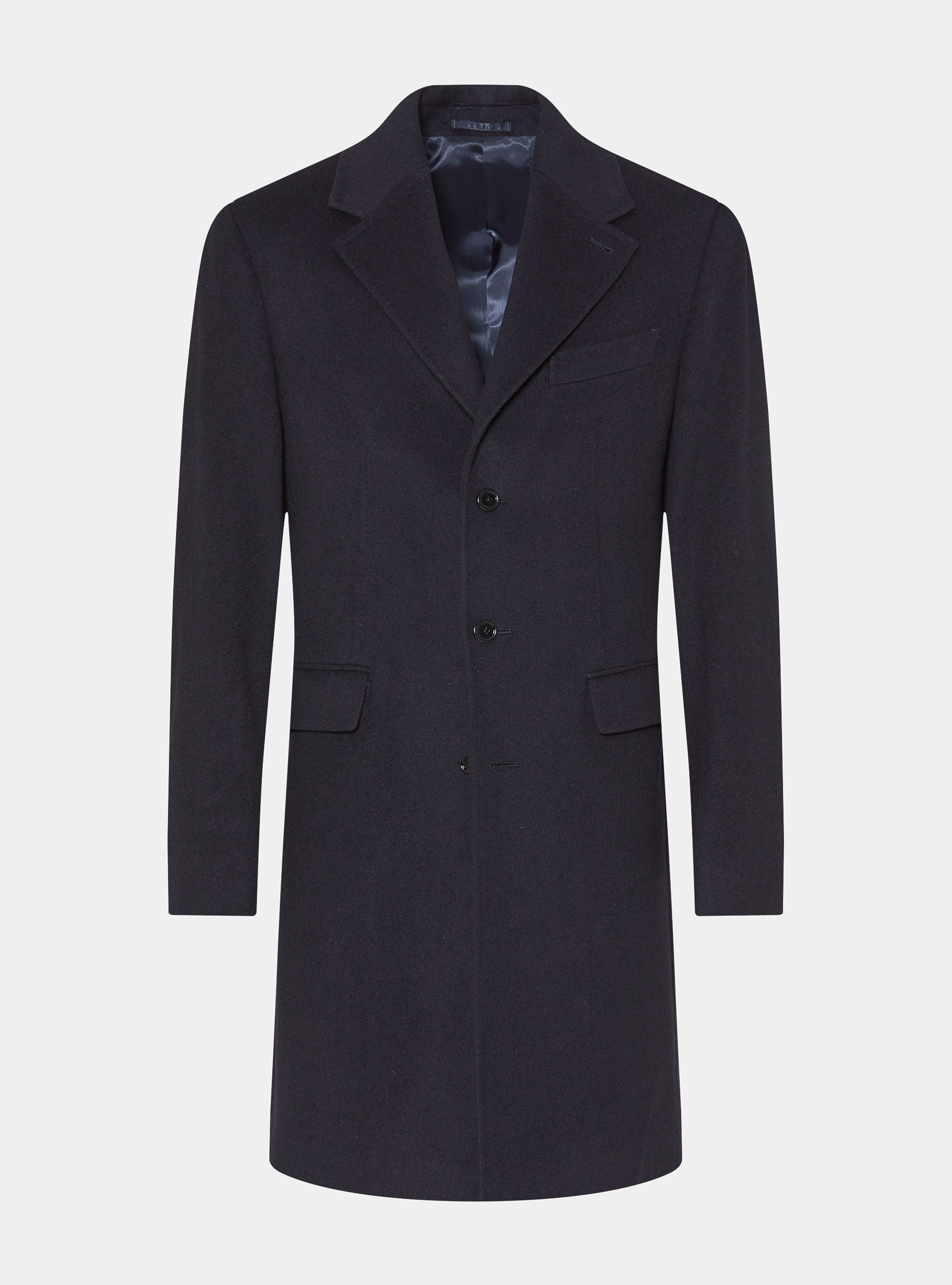 Cappotto in lana e cashmere, BLU NAVY