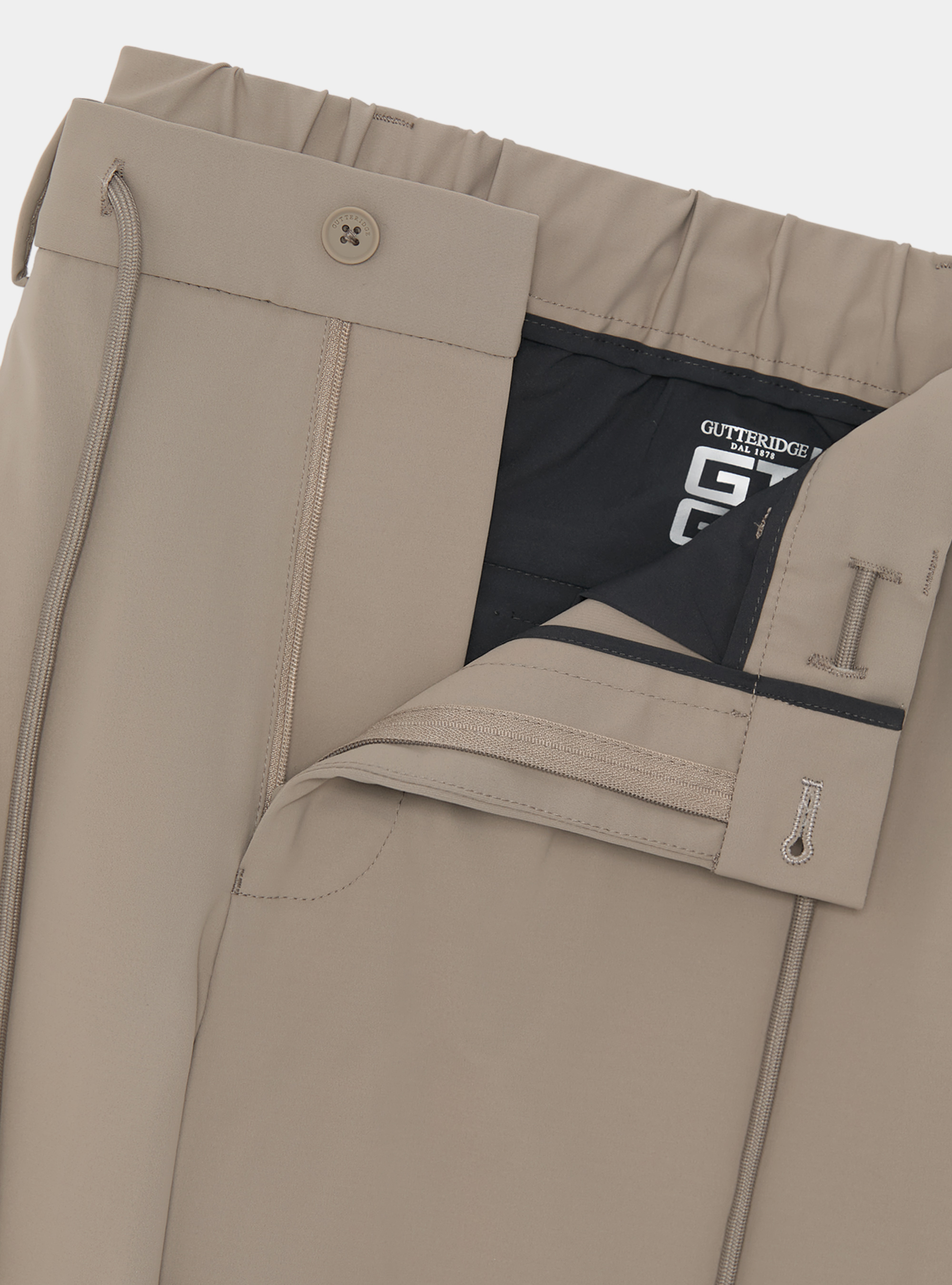 GT01 trousers in stretch nylon, MUD