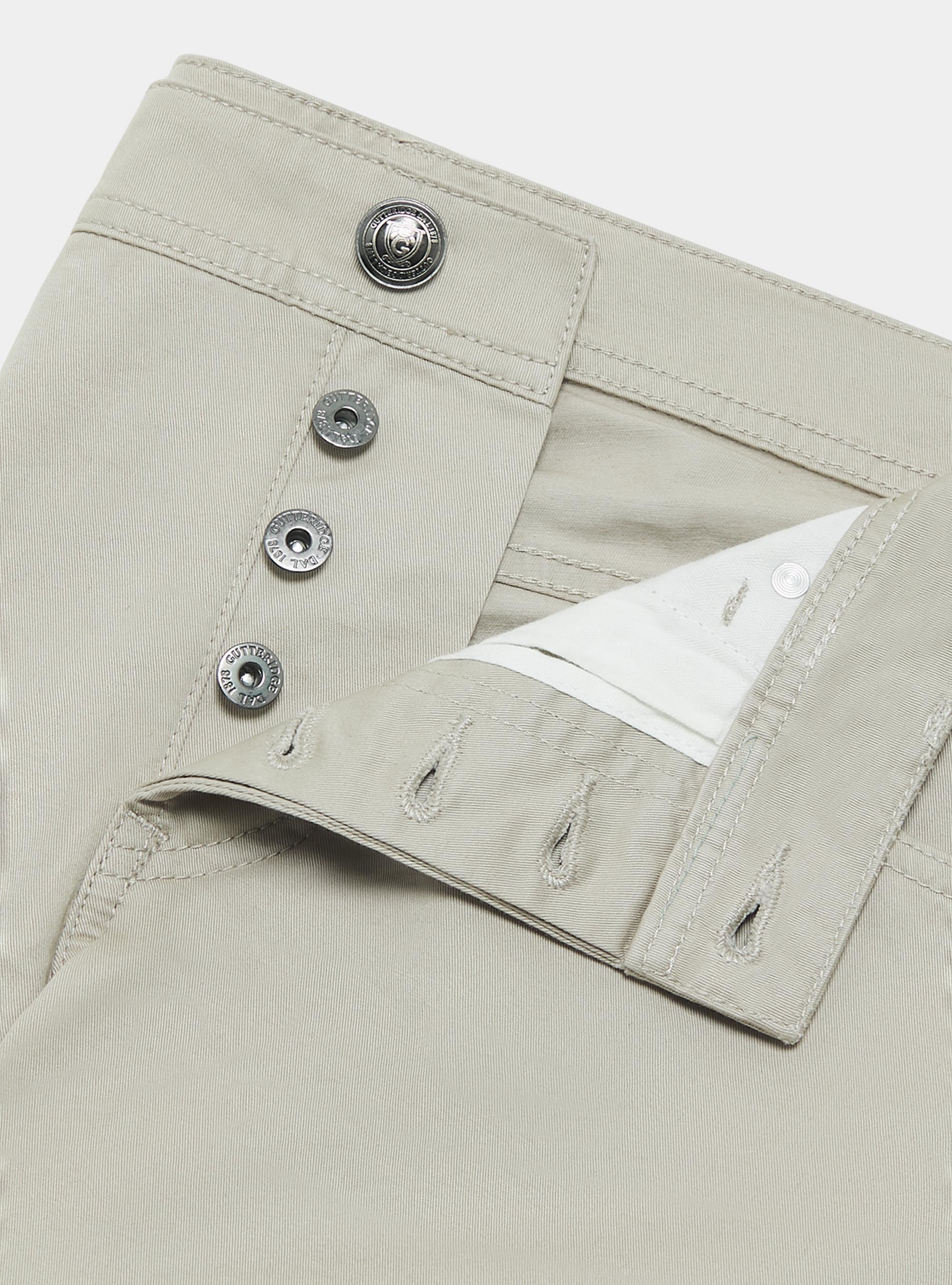 Pantalón de 5 bolsillos en sarga de algodón, ARENA