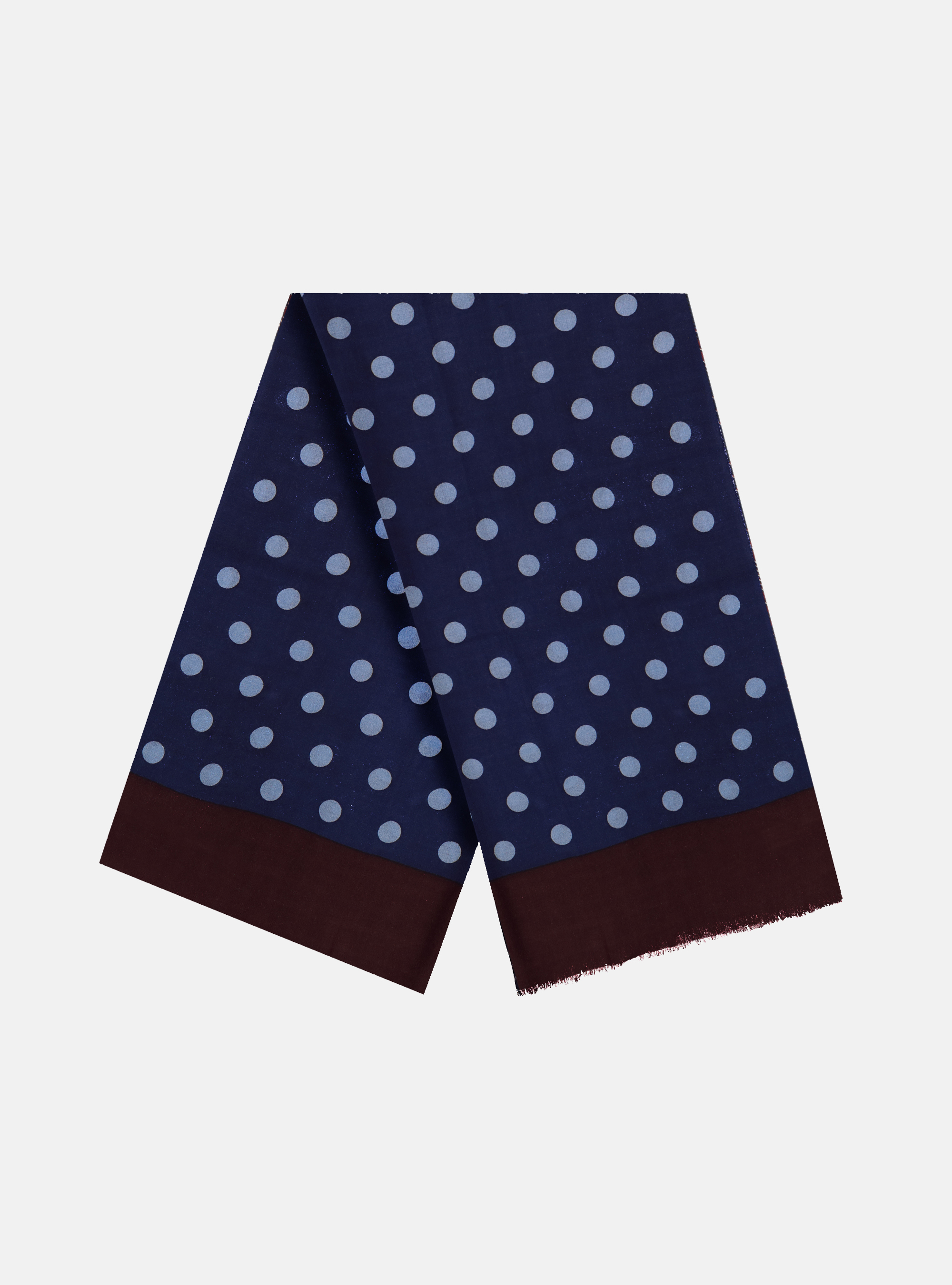 Bufanda en lana de lunares, GRIS CLARO