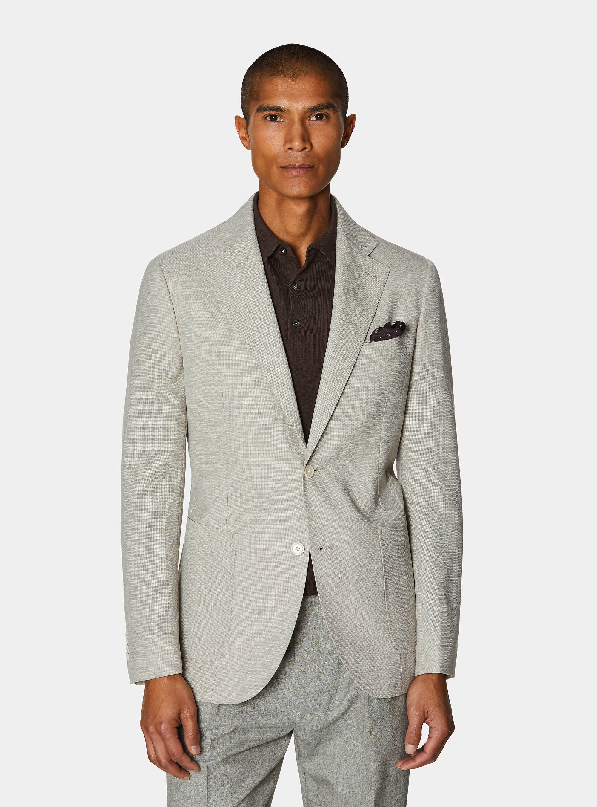 Giacca hoprsack in pura lana, ECRU