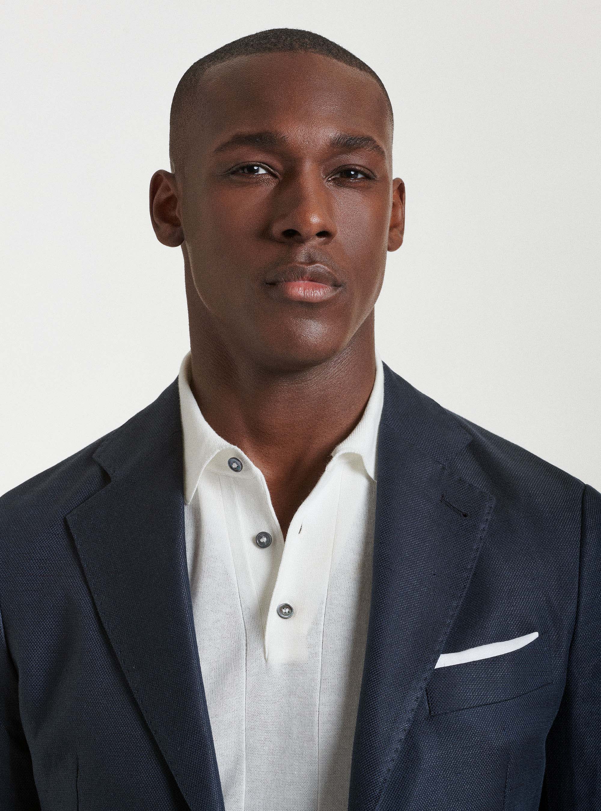 Jacke aus Leinen und Baumwolle, NAVY 0218C