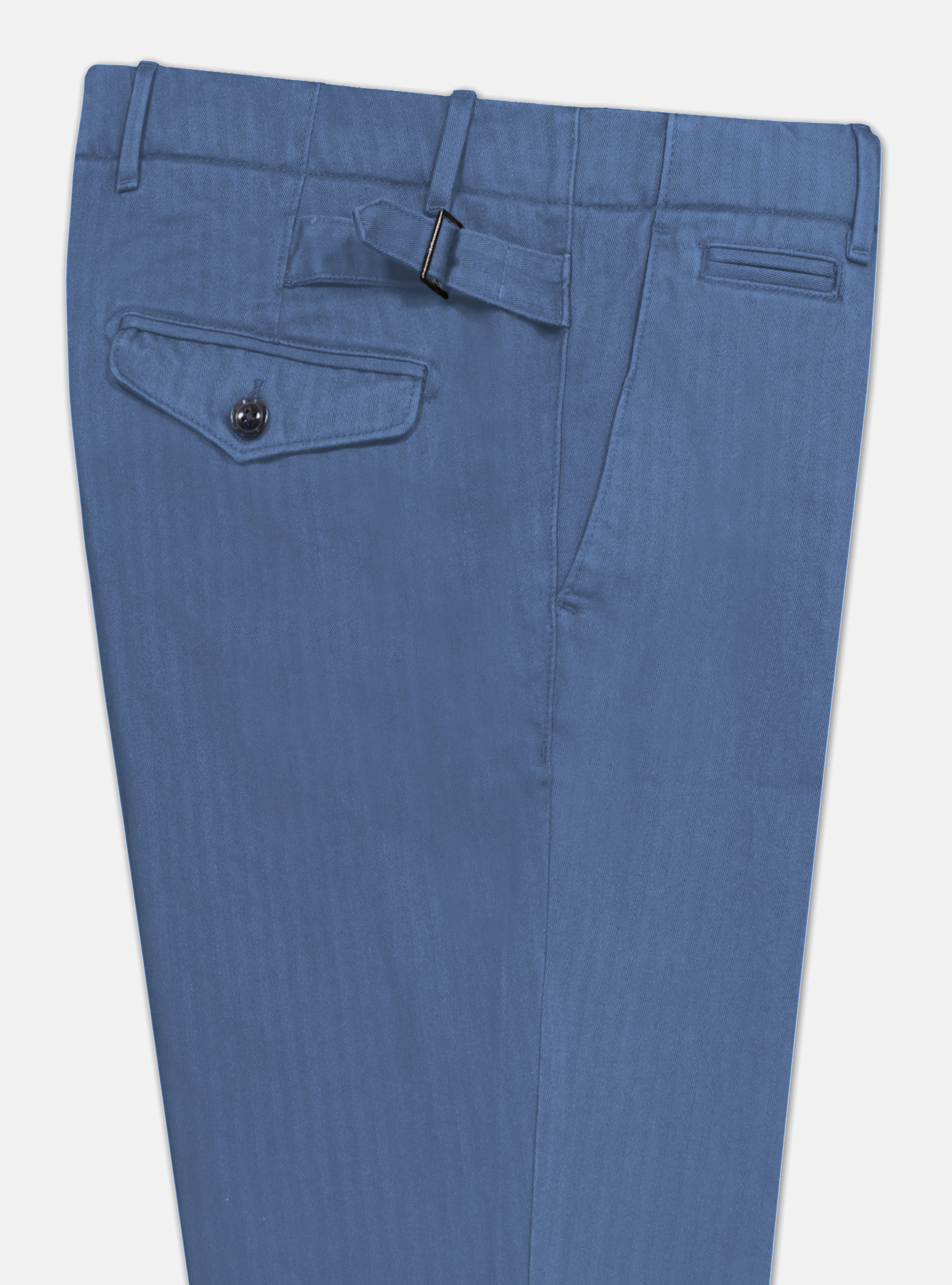 Cotton trousers with buckles