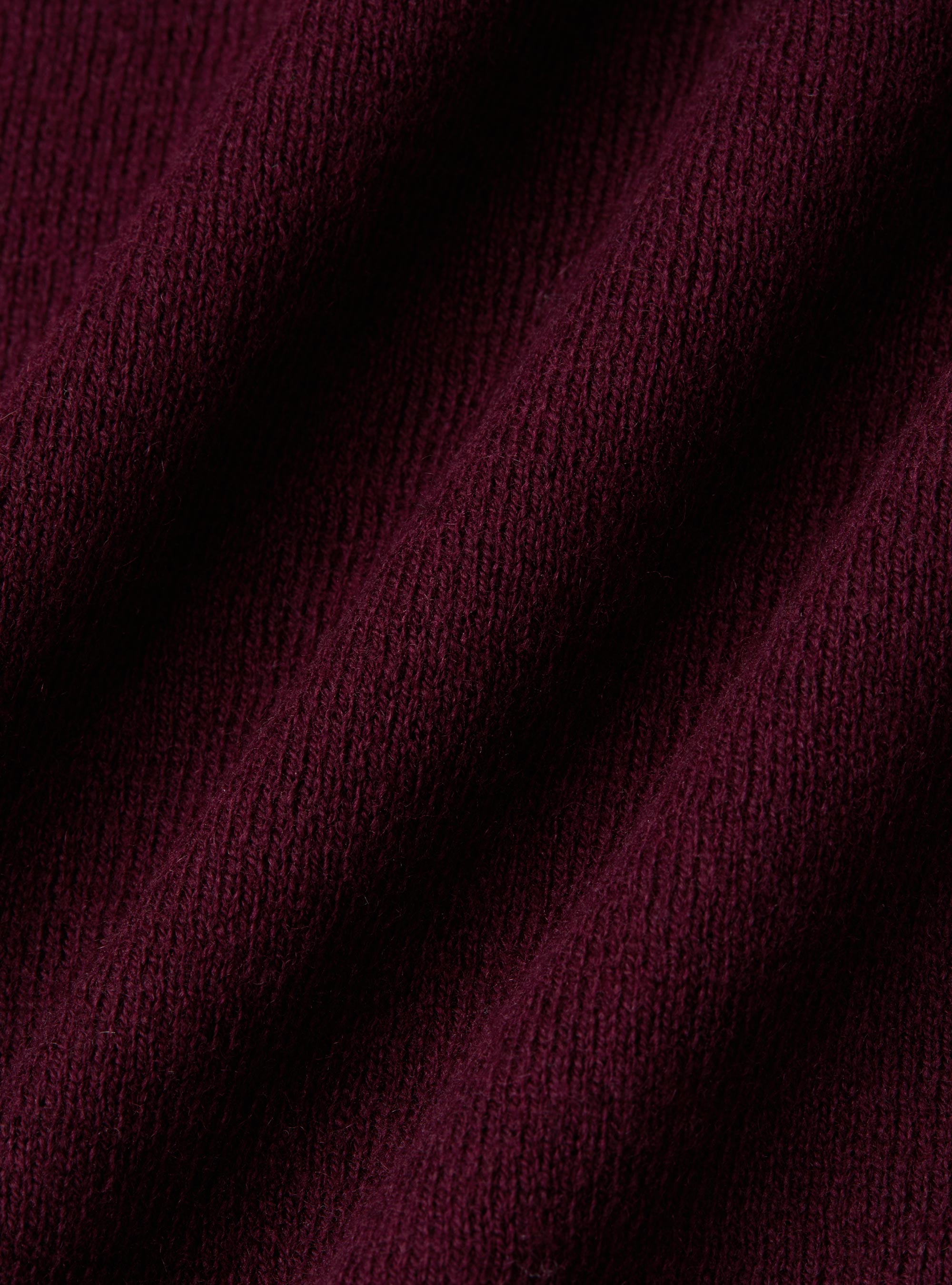 Cotton and Cashmere Turtleneck, BORDEAUX